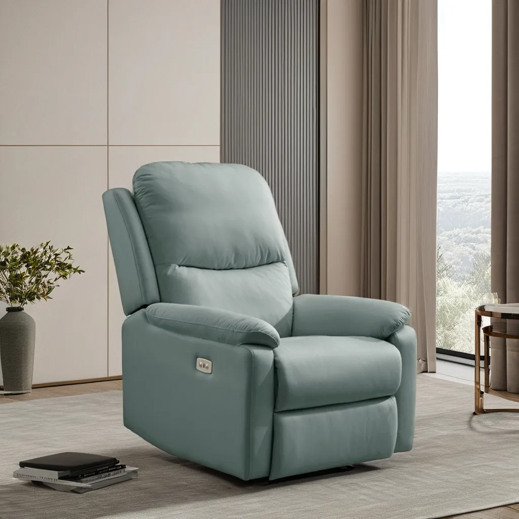 Manual Air Leather Recliner Armchair - Image 2