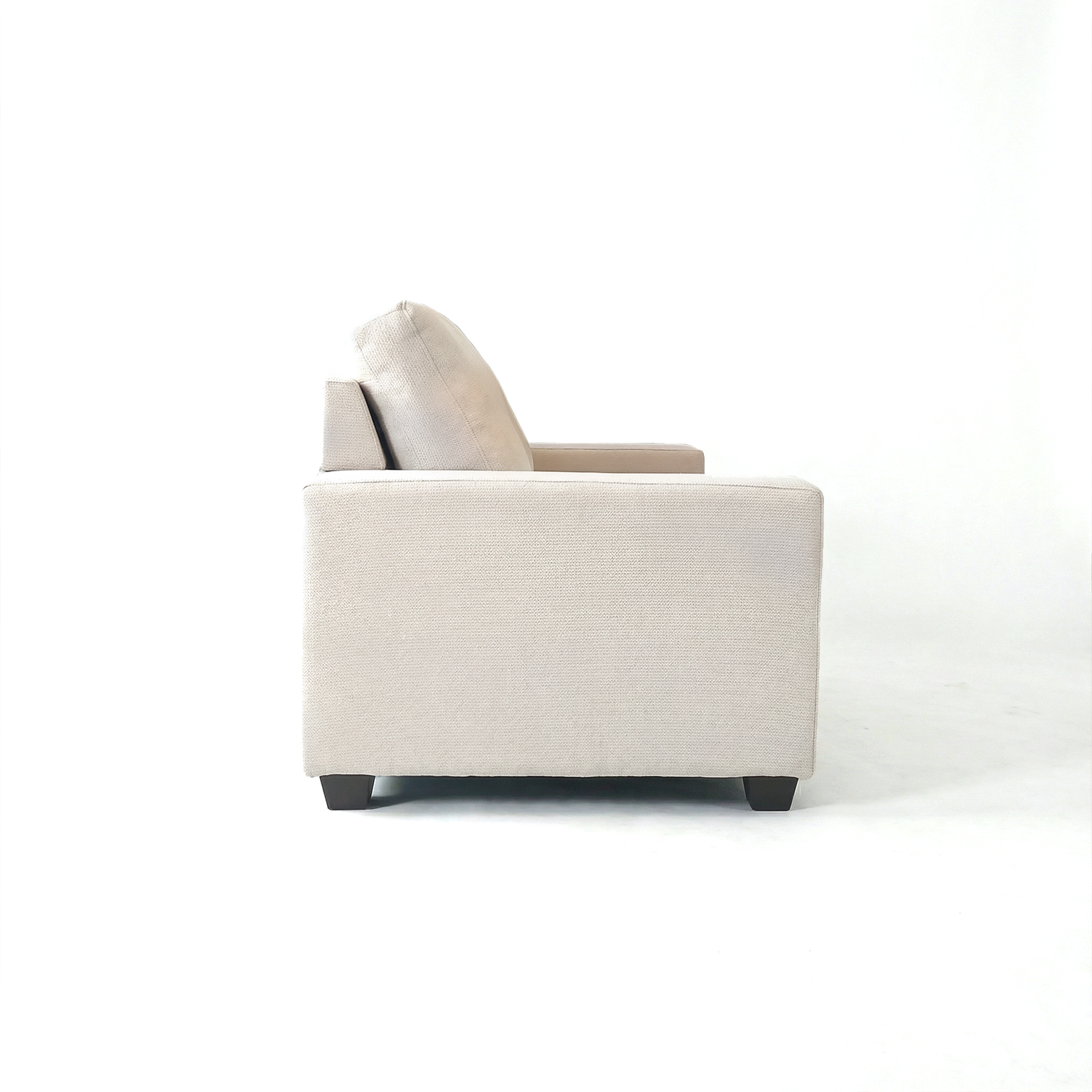 Cream Cotton Linen 2-Seater Sofa - Image 2