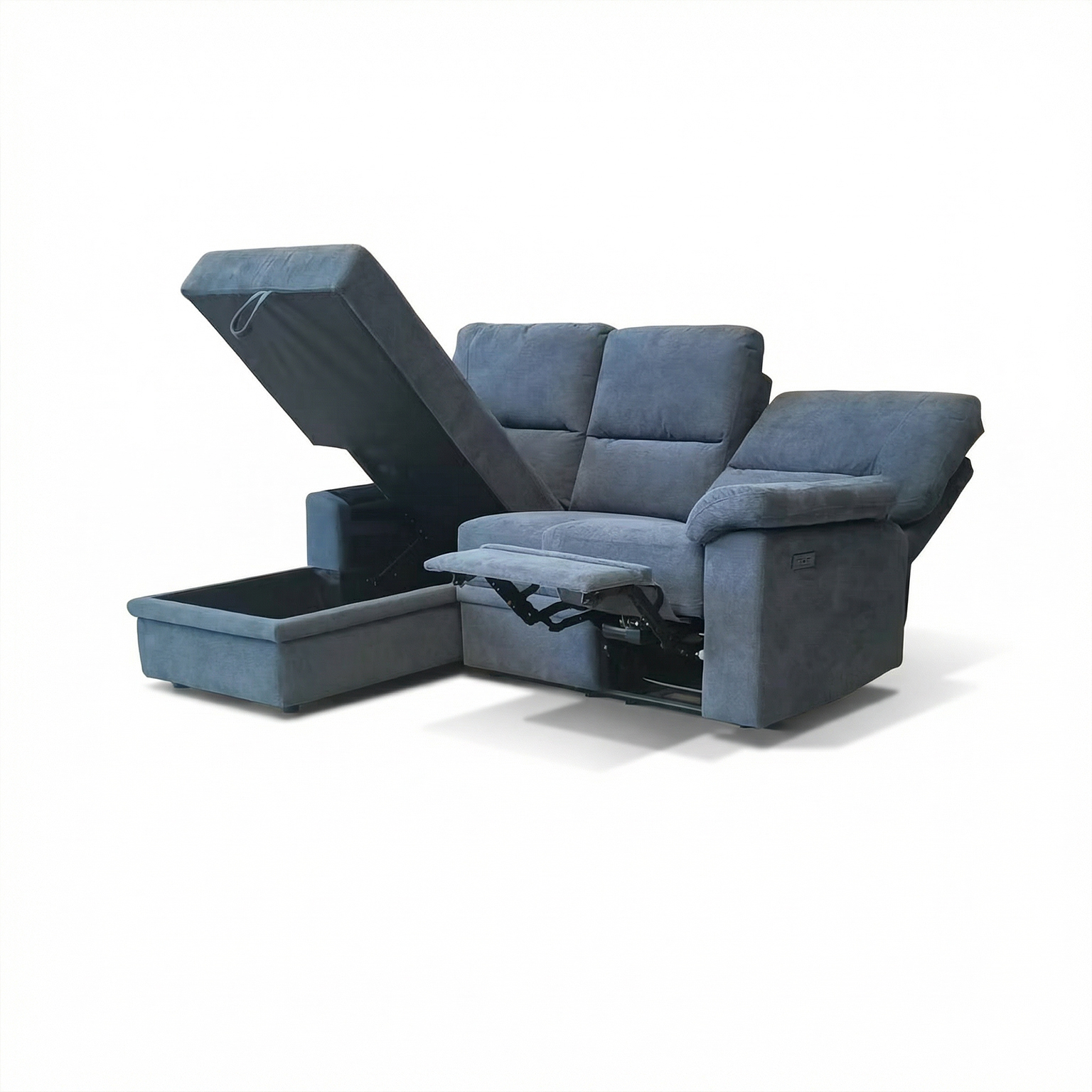 Electric Recliner L-Shaped Corner Sofa with Storage - Image 4