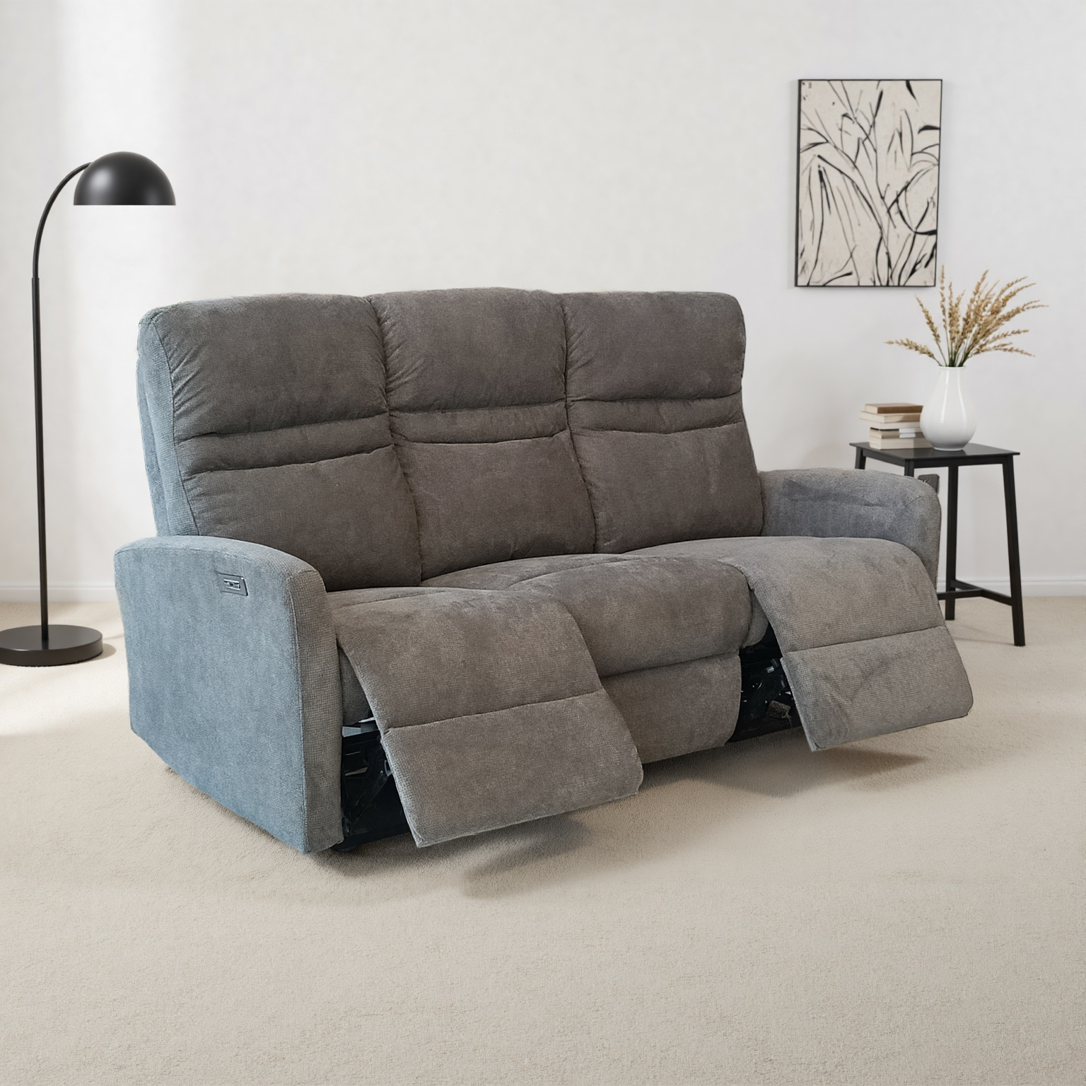 3-Seater Manual Recliner Sofa - Image 3