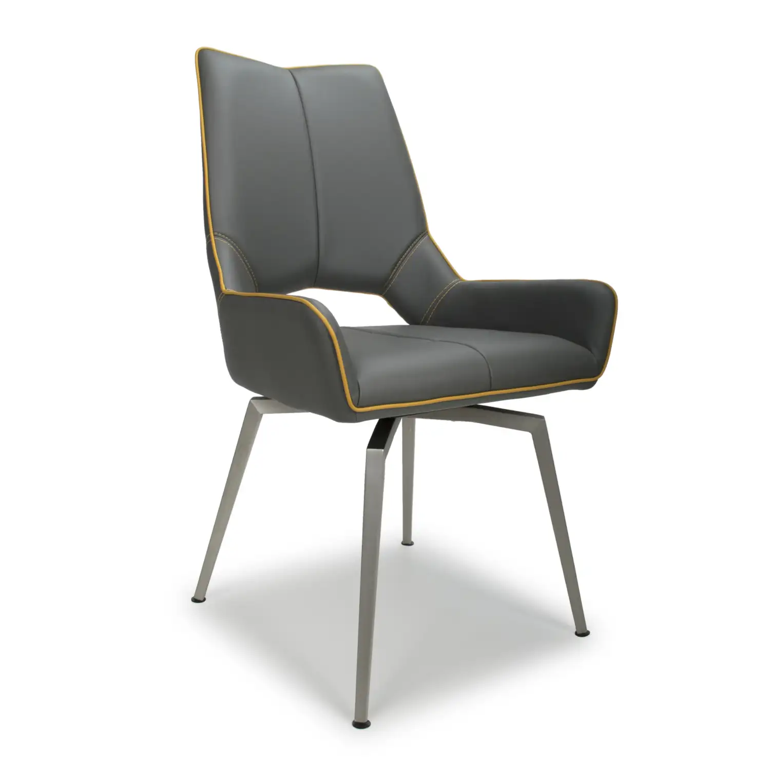 Mako Swivel Leather Dining Chair - Image 8
