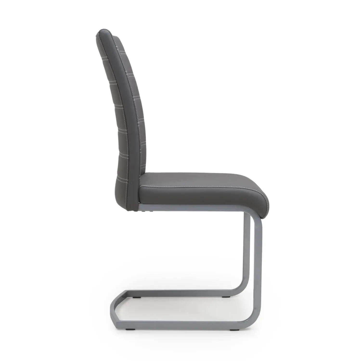 Callisto Leather Effect Grey Dining Chair - Image 11
