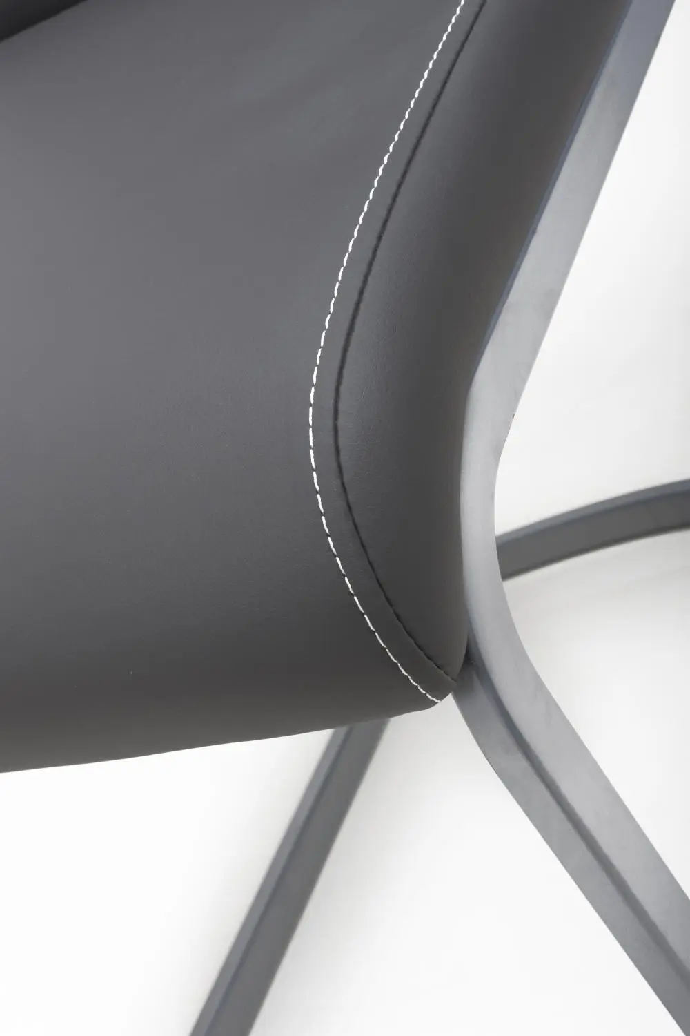 Callisto Leather Effect Grey Dining Chair - Image 14
