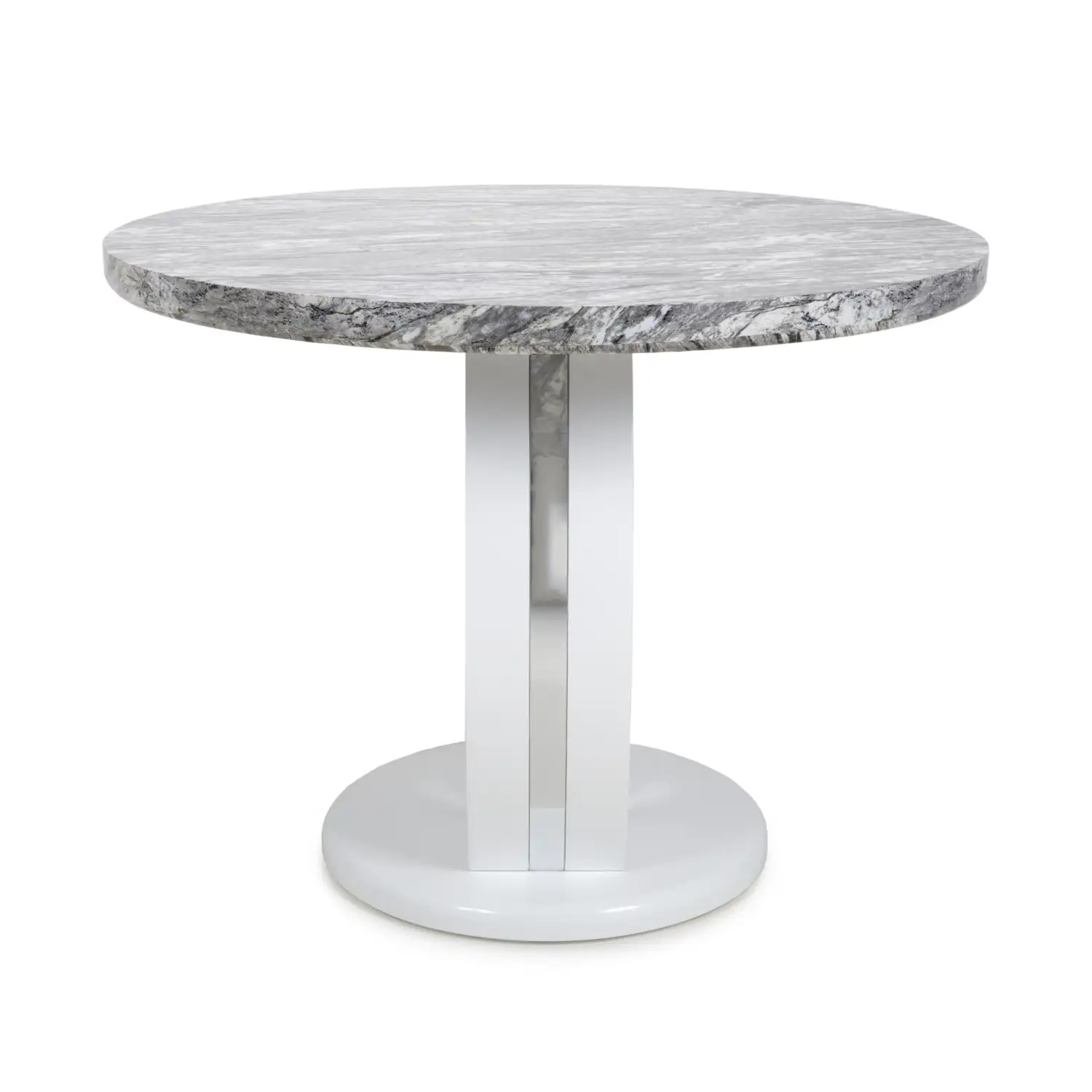 Neptune Round Marble Effect Grey/White Dining Table - Image 9