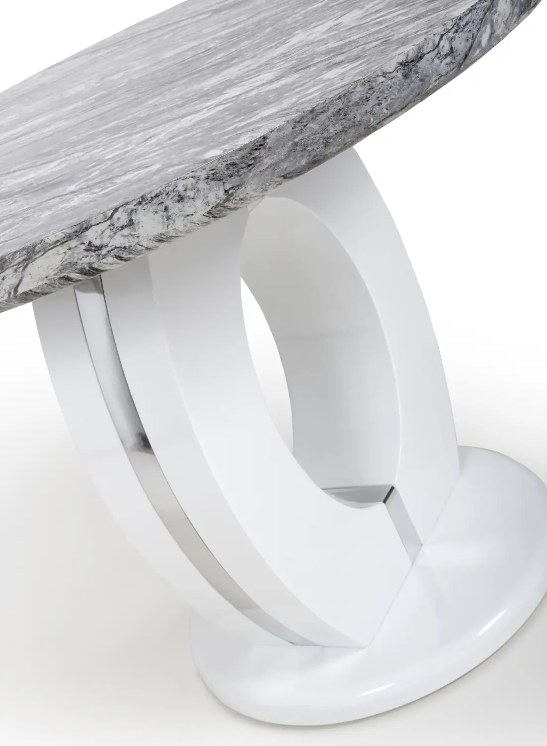 Neptune Round Marble Effect Grey/White Dining Table - Image 10