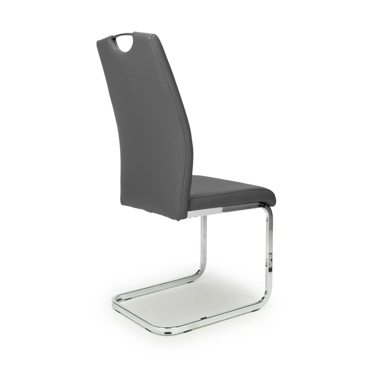 Toledo Leather Effect Grey Dining Chair - Image 2