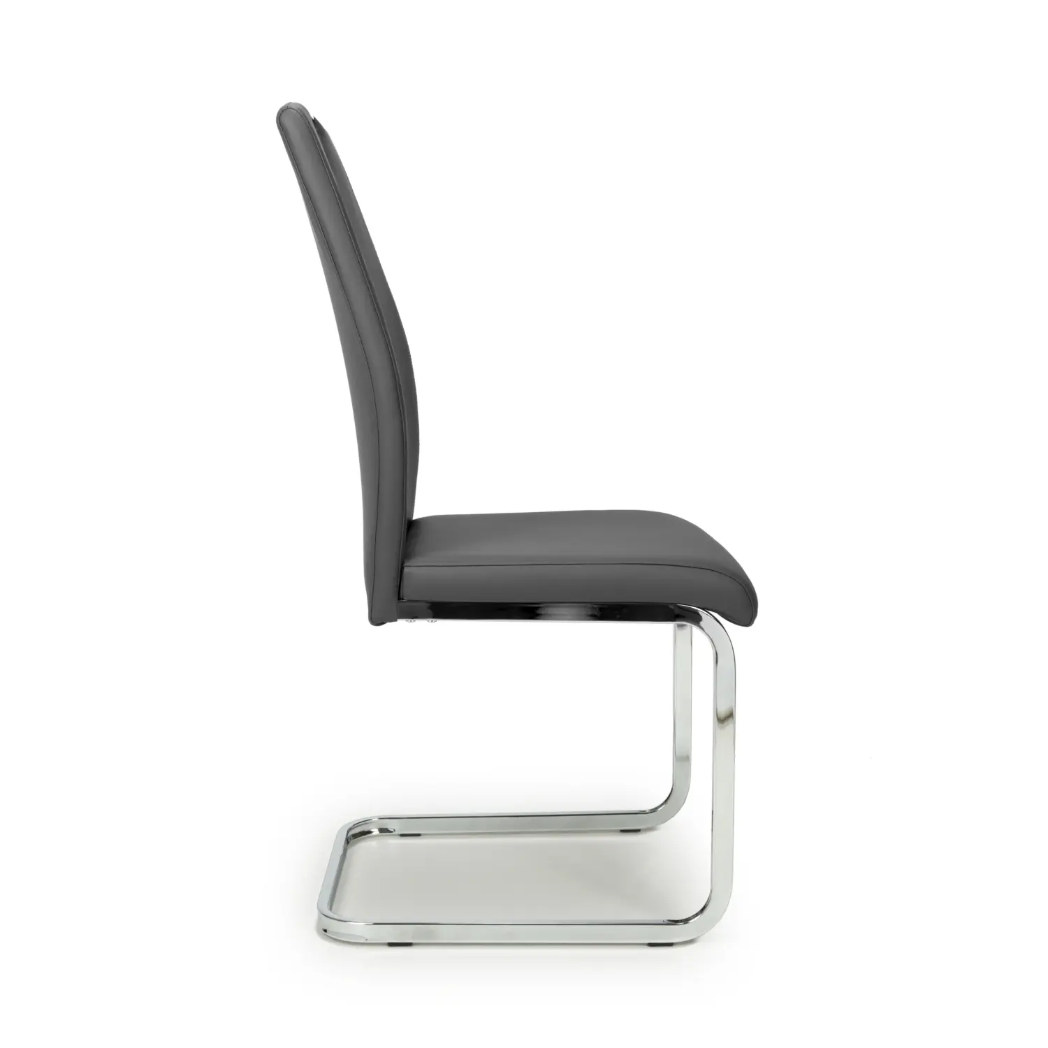 Toledo Leather Effect Grey Dining Chair - Image 3