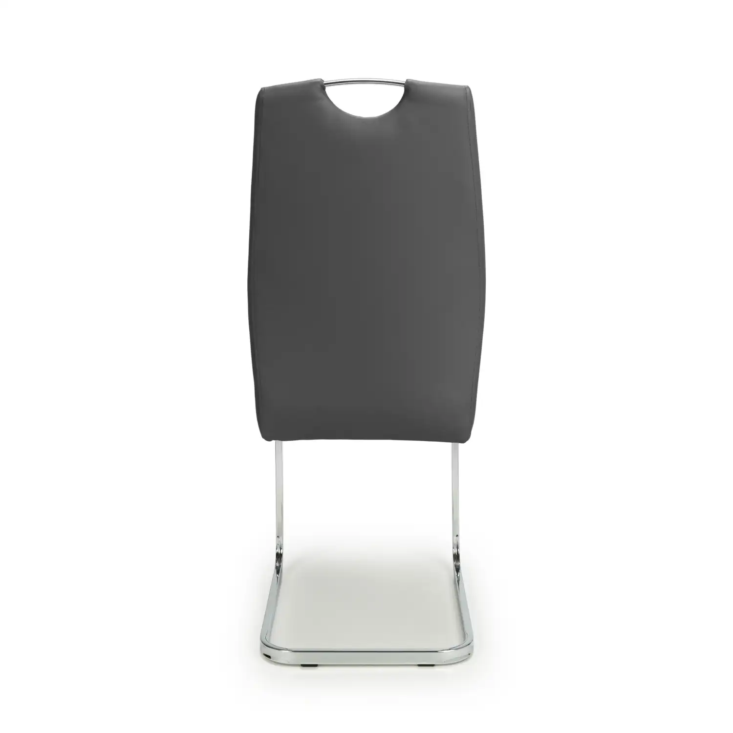 Toledo Leather Effect Grey Dining Chair - Image 5