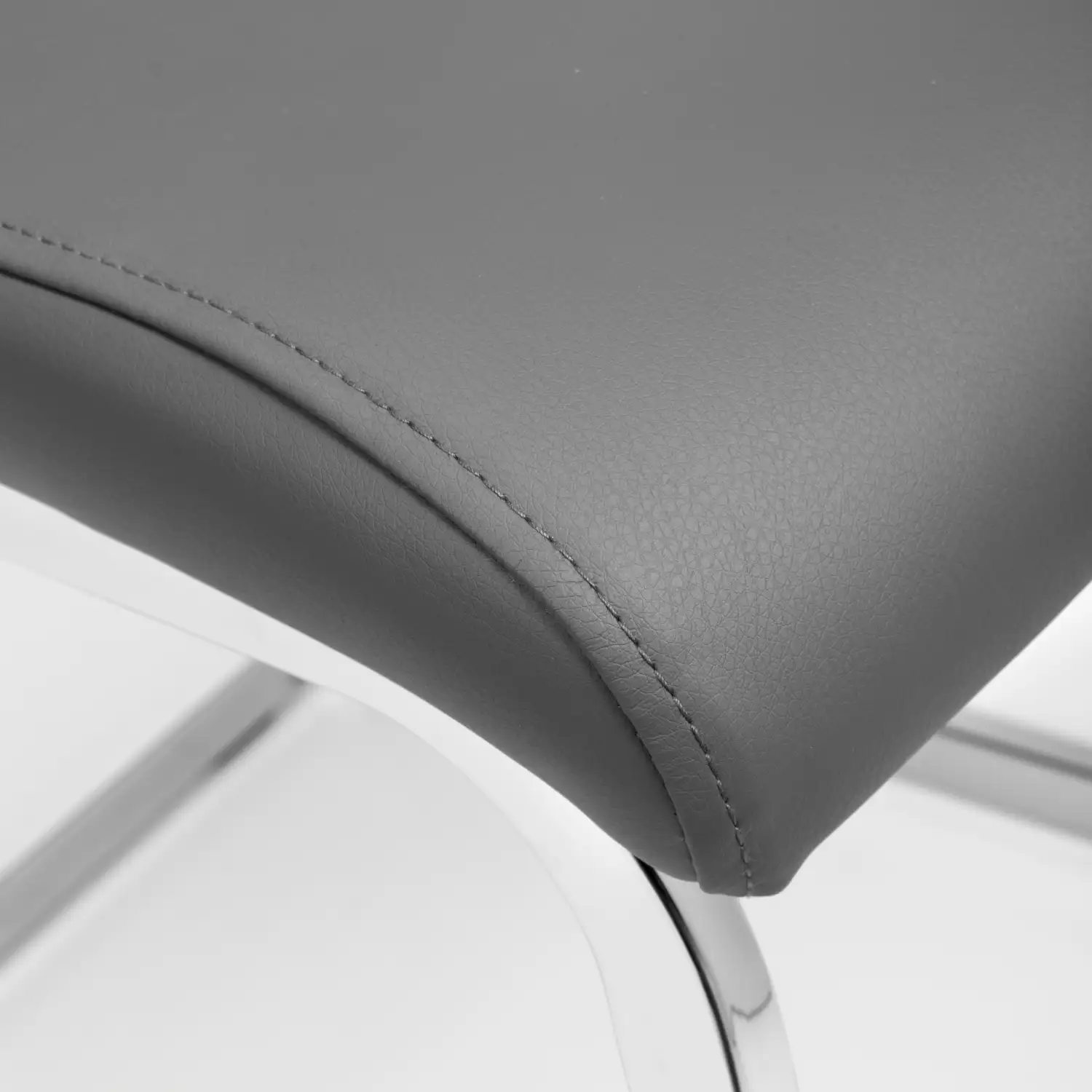 Toledo Leather Effect Grey Dining Chair - Image 8