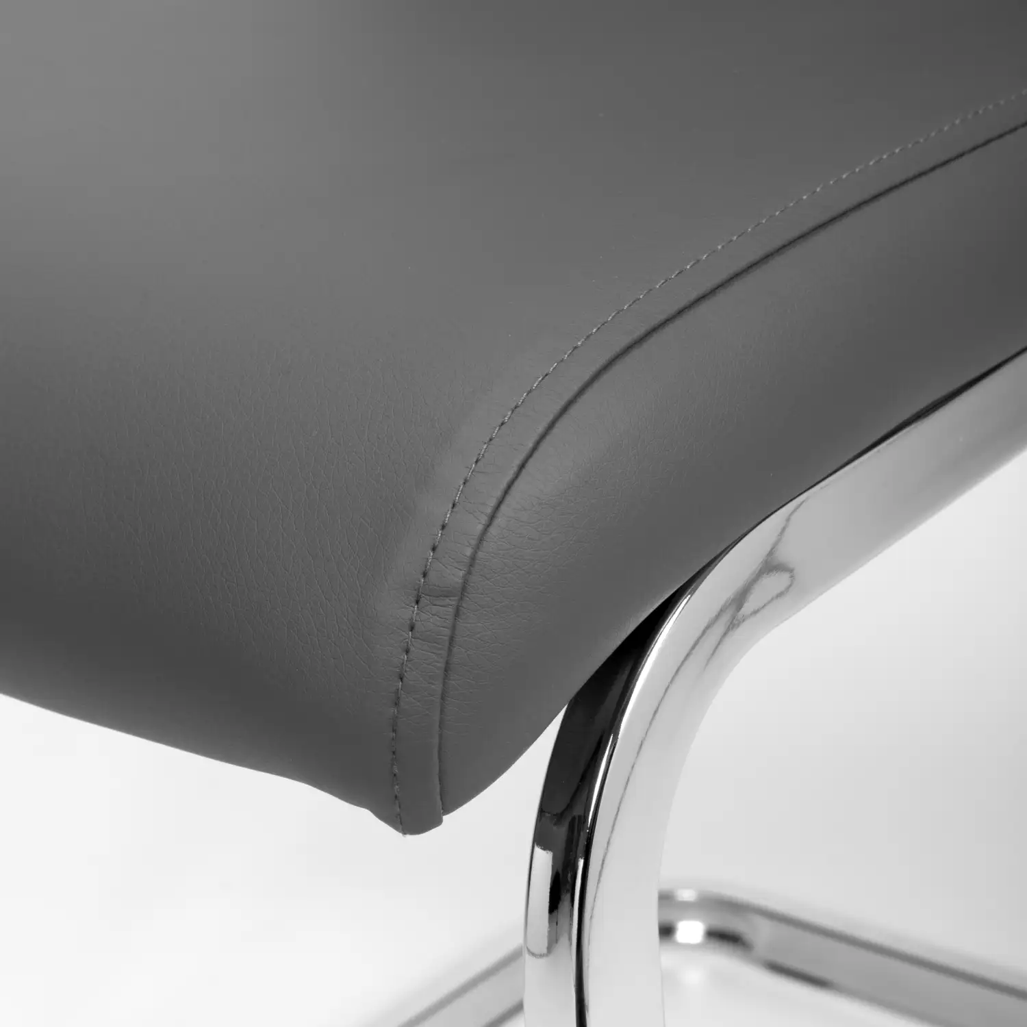 Toledo Leather Effect Grey Dining Chair - Image 10