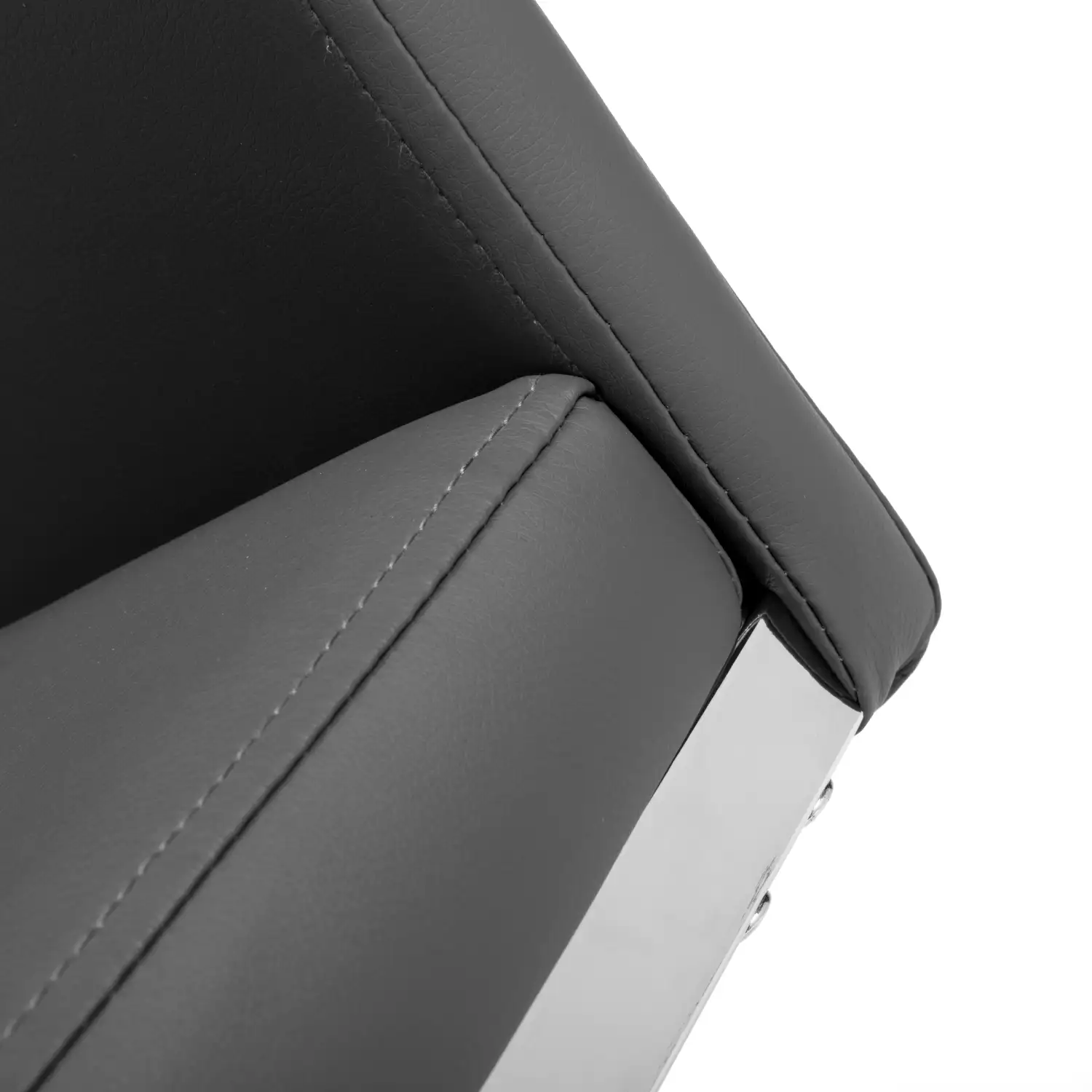 Toledo Leather Effect Grey Dining Chair - Image 11