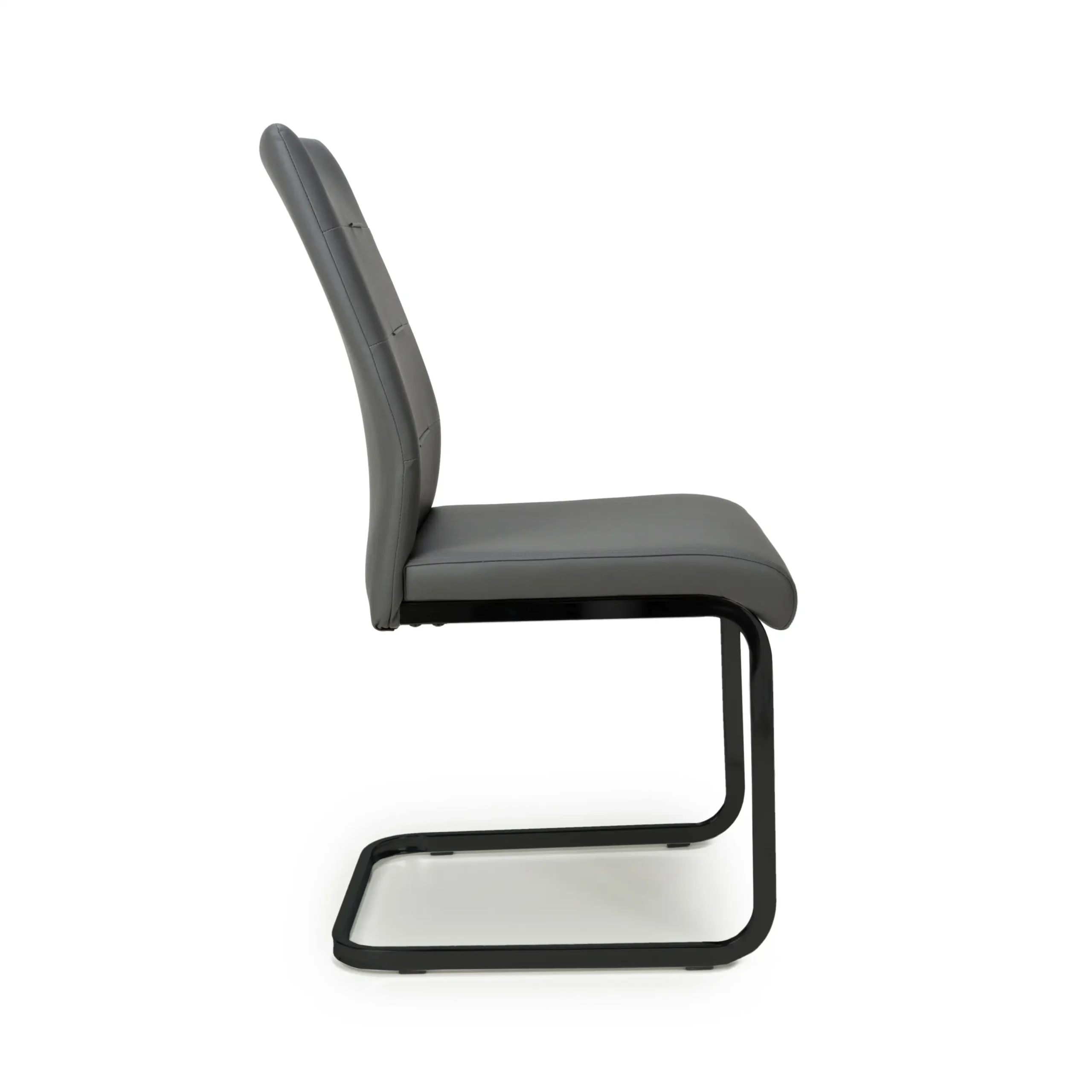 Cordoba Leather Effect Grey Dining Chair - Image 3