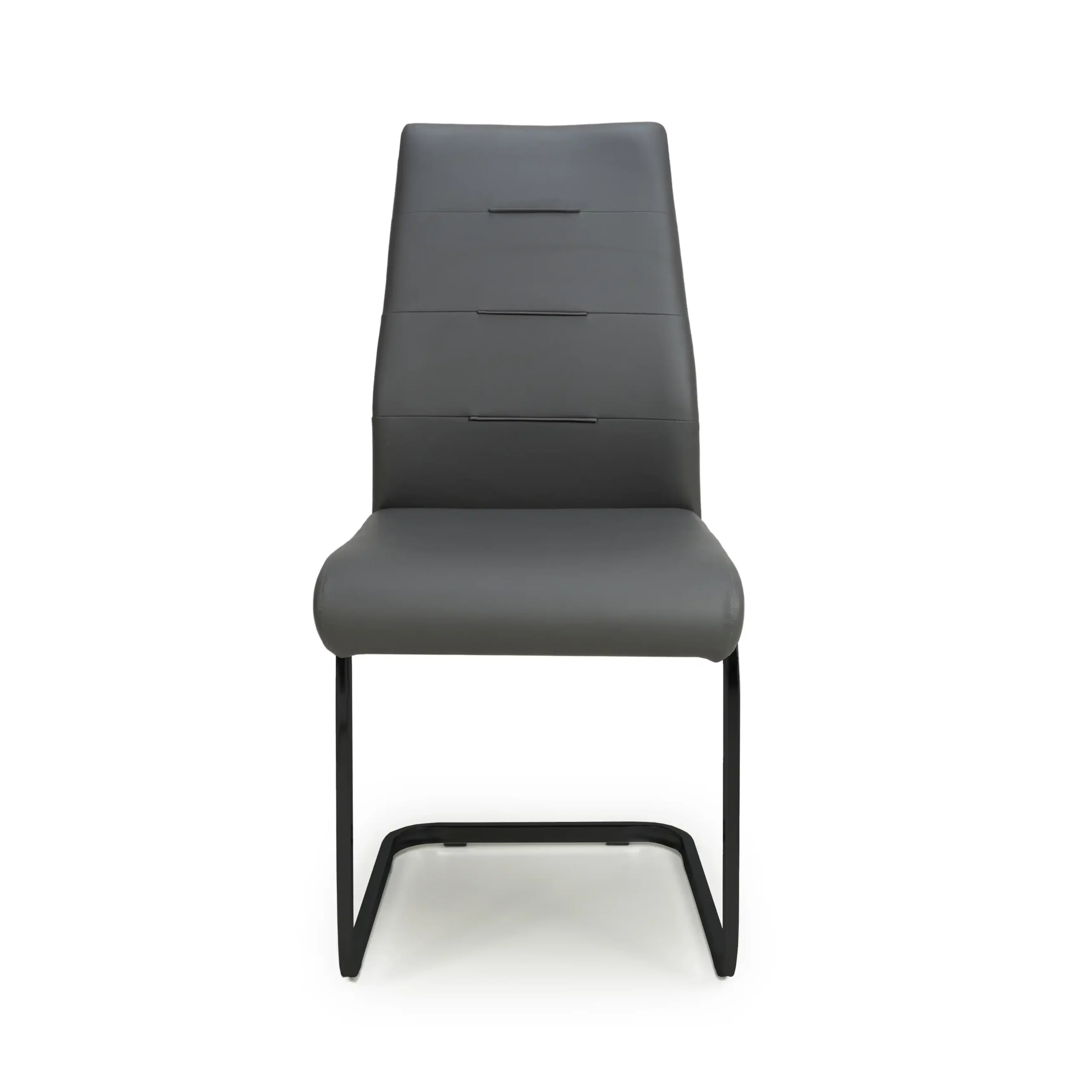 Cordoba Leather Effect Grey Dining Chair - Image 4