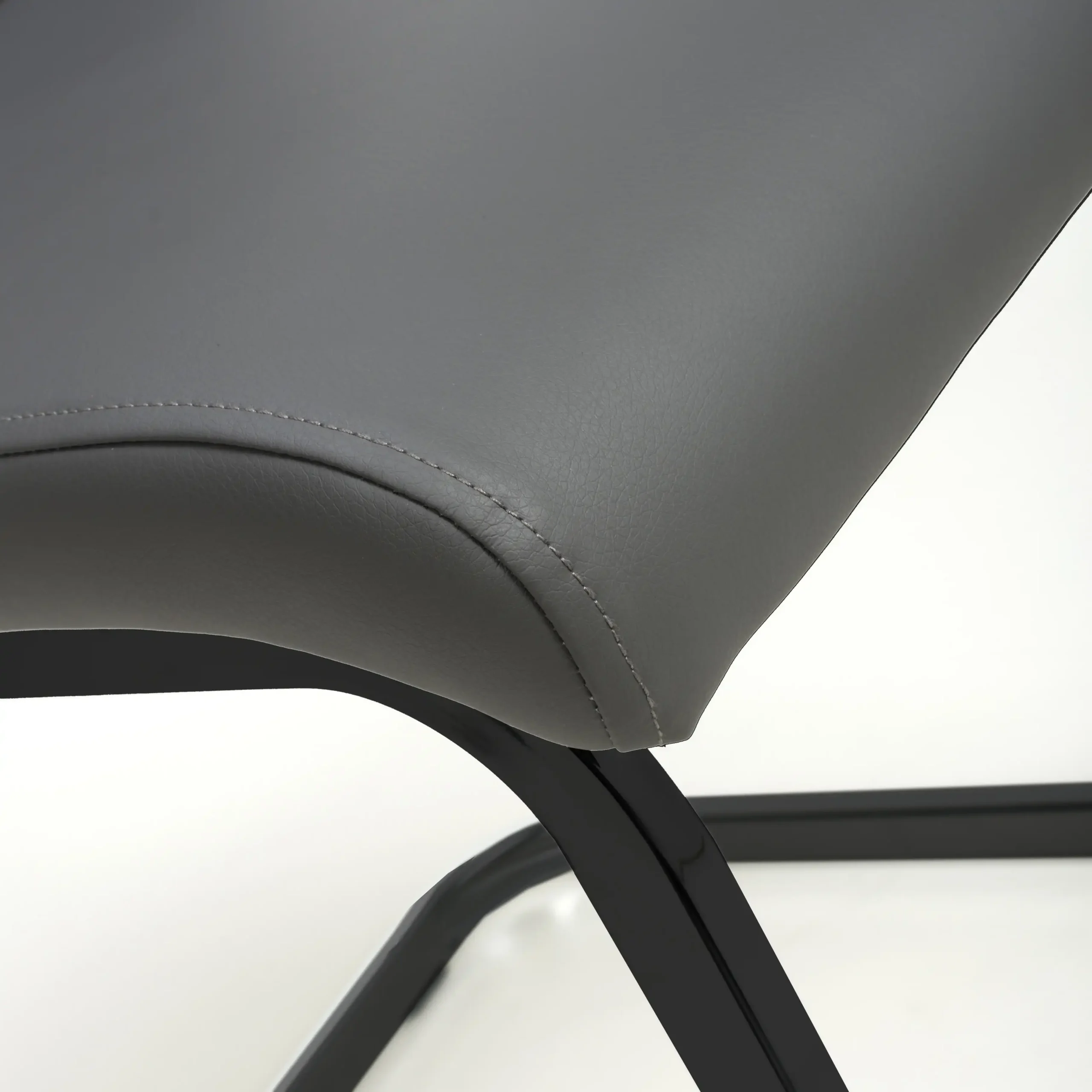 Cordoba Leather Effect Grey Dining Chair - Image 9