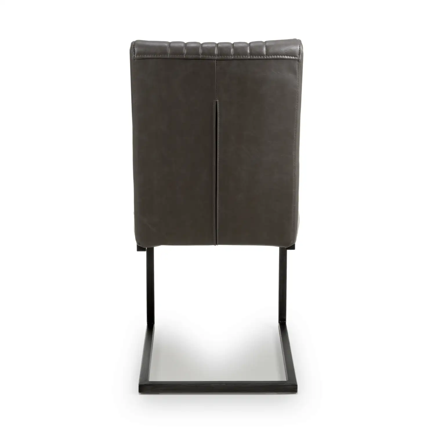 Archer Cantilever Leather Effect Grey Dining Chair - Image 5