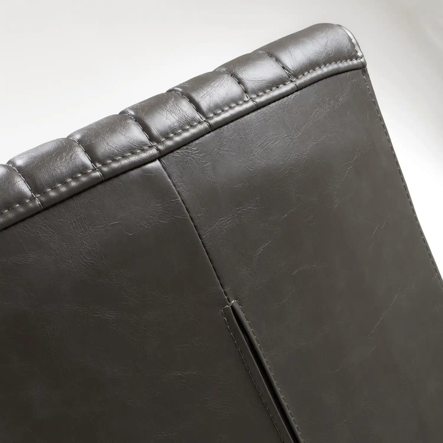 Archer Cantilever Leather Effect Grey Dining Chair - Image 9