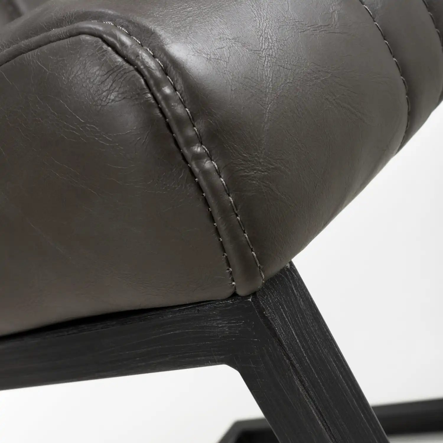 Archer Cantilever Leather Effect Grey Dining Chair - Image 13