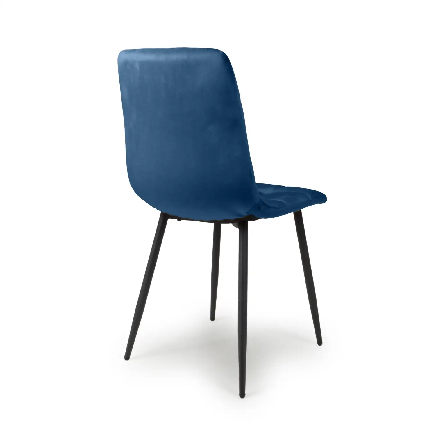 Madison Brushed Velvet Blue Dining Chair - Image 2