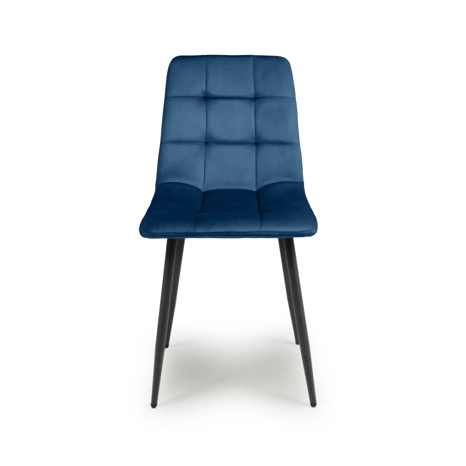 Madison Brushed Velvet Blue Dining Chair - Image 4