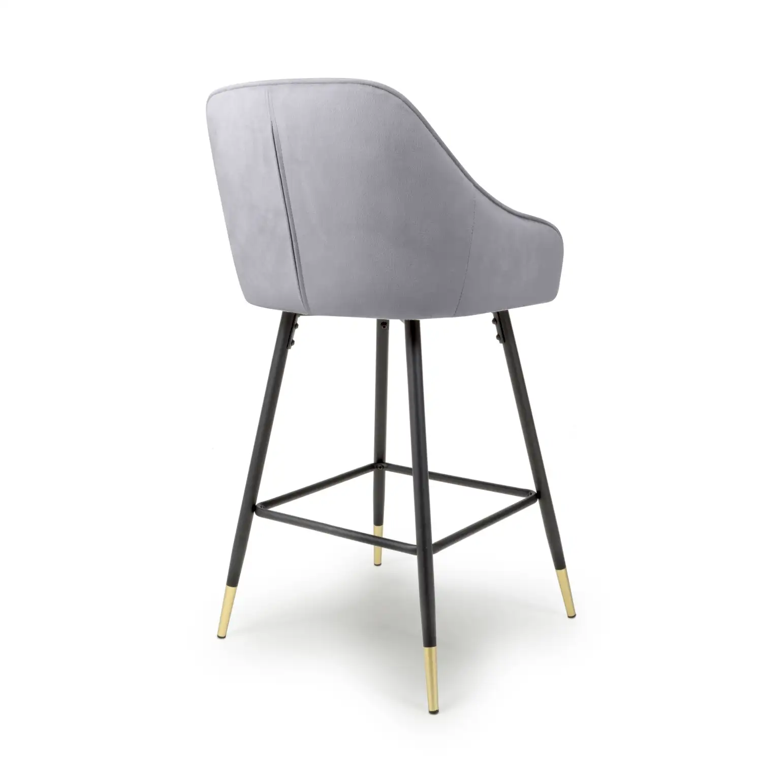 Savanna Brushed Velvet Grey Bar Stool - Image 2