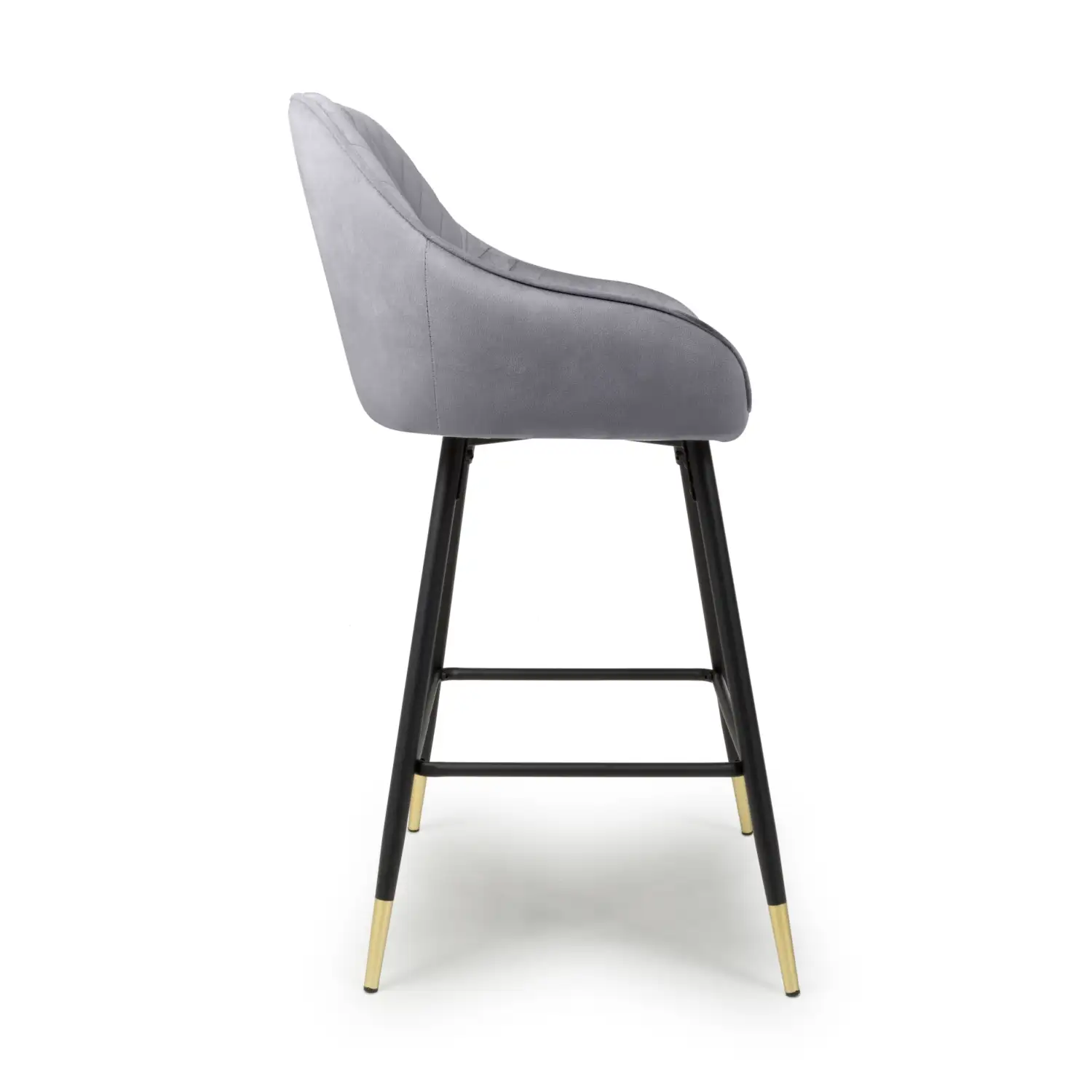 Savanna Brushed Velvet Grey Bar Stool - Image 3