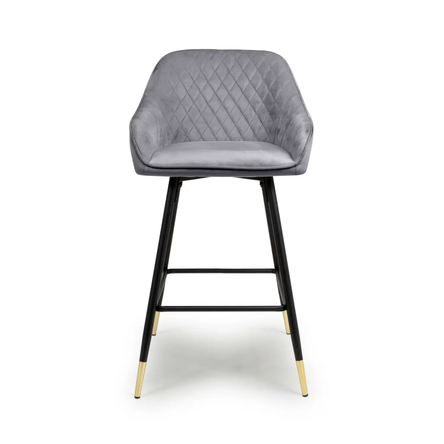 Savanna Brushed Velvet Grey Bar Stool - Image 4