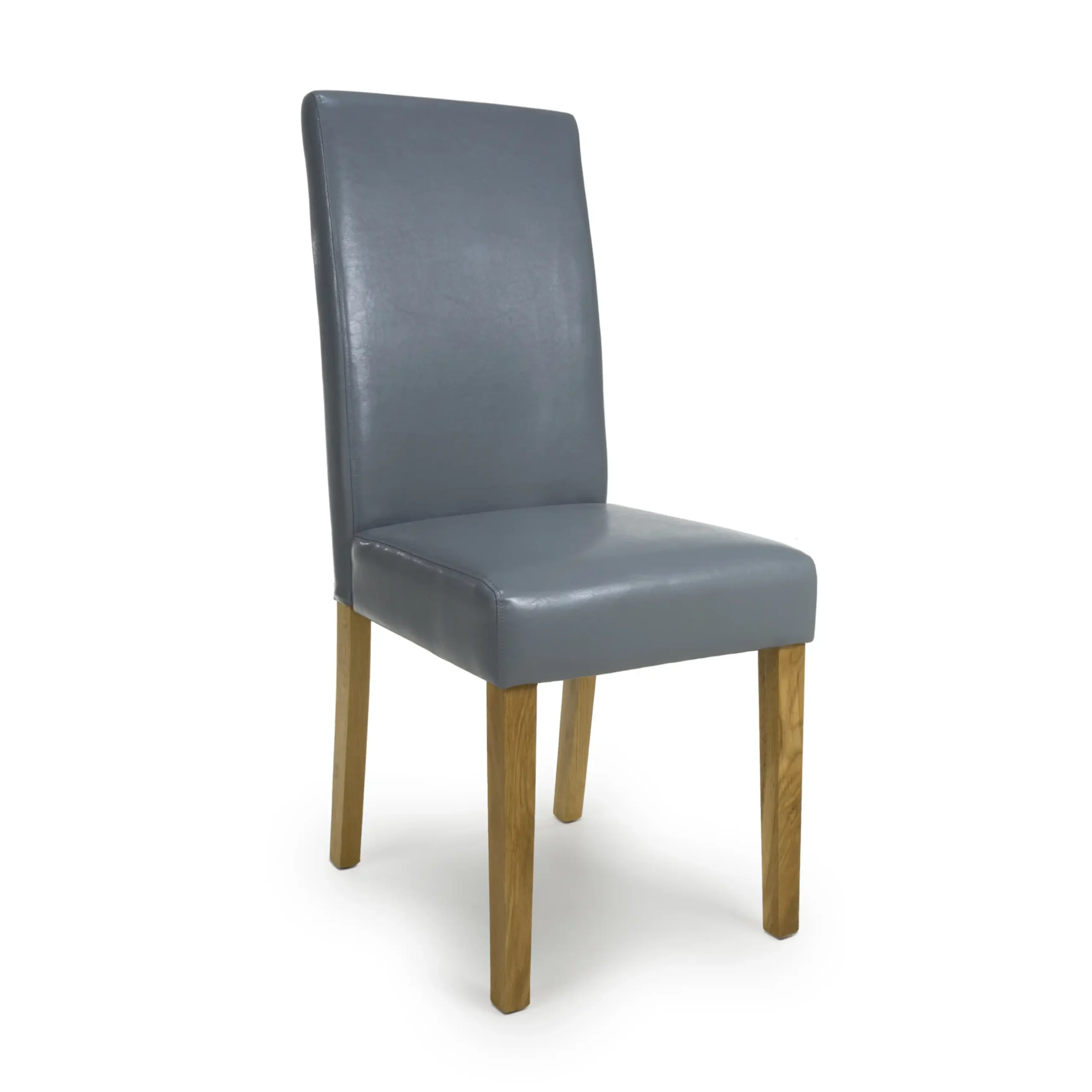 Buckley Leather Effect Grey Dining Chair