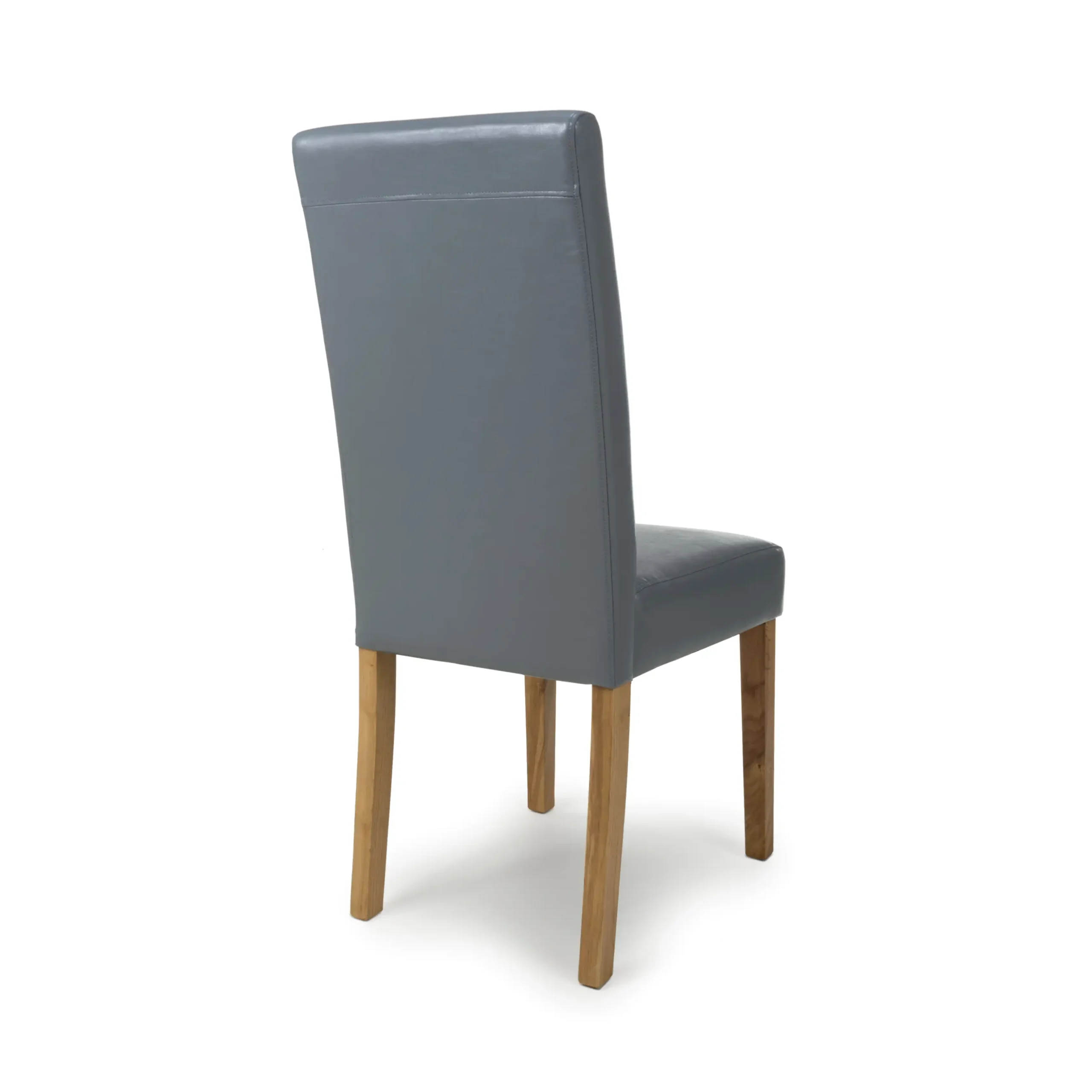 Buckley Leather Effect Grey Dining Chair - Image 2