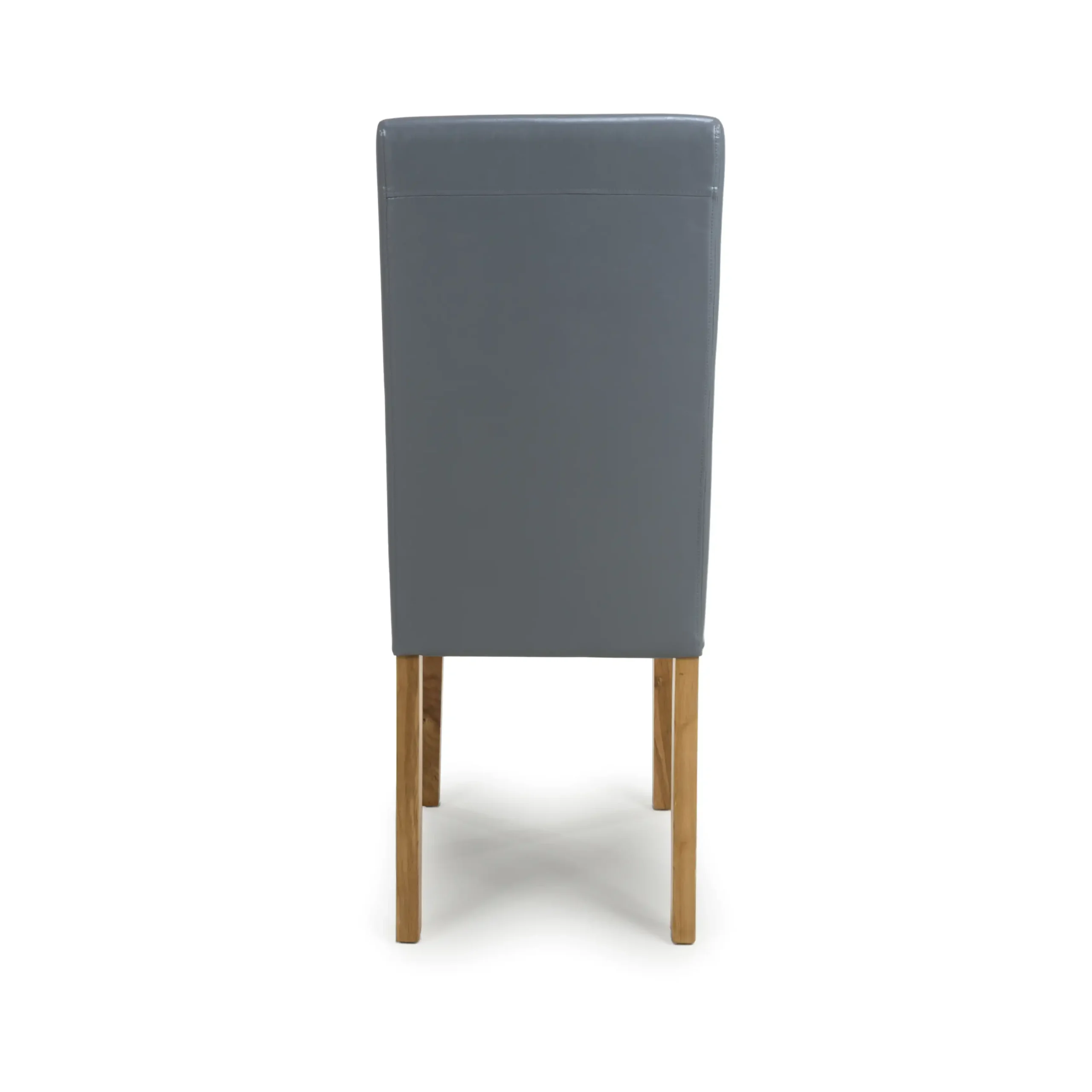 Buckley Leather Effect Grey Dining Chair - Image 5