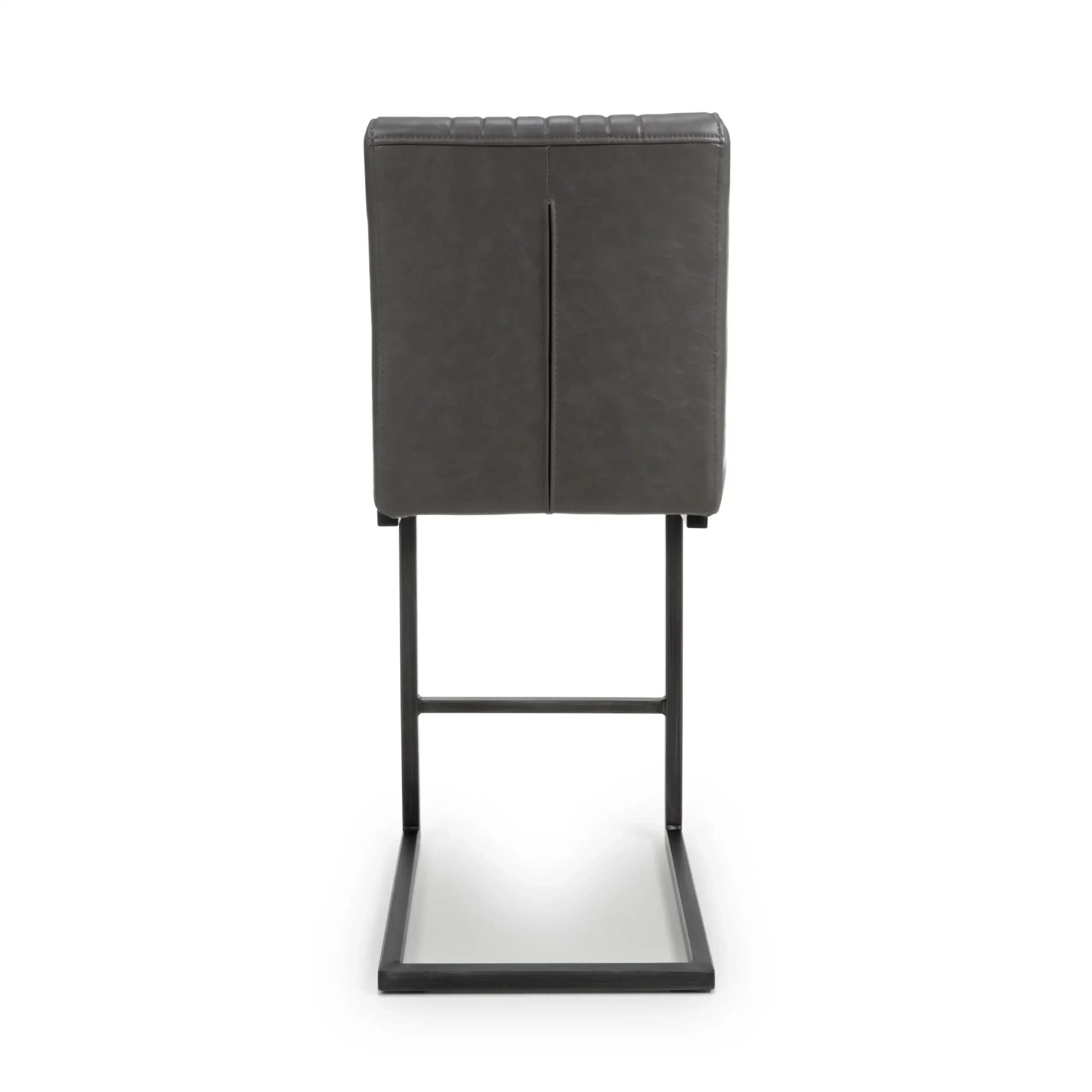 Archer Cantilever Leather Effect Grey Bar Chair - Image 5