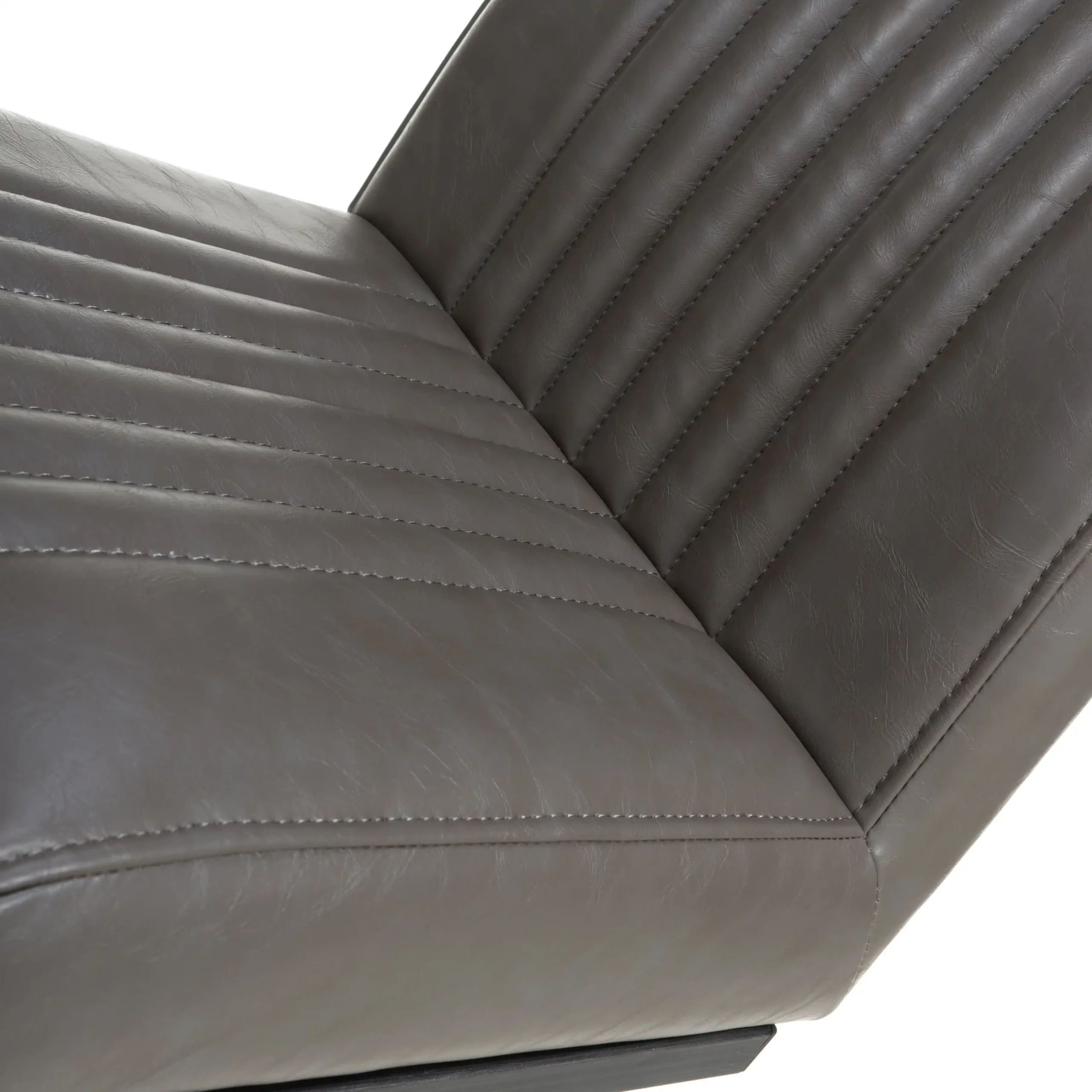 Archer Cantilever Leather Effect Grey Bar Chair - Image 7