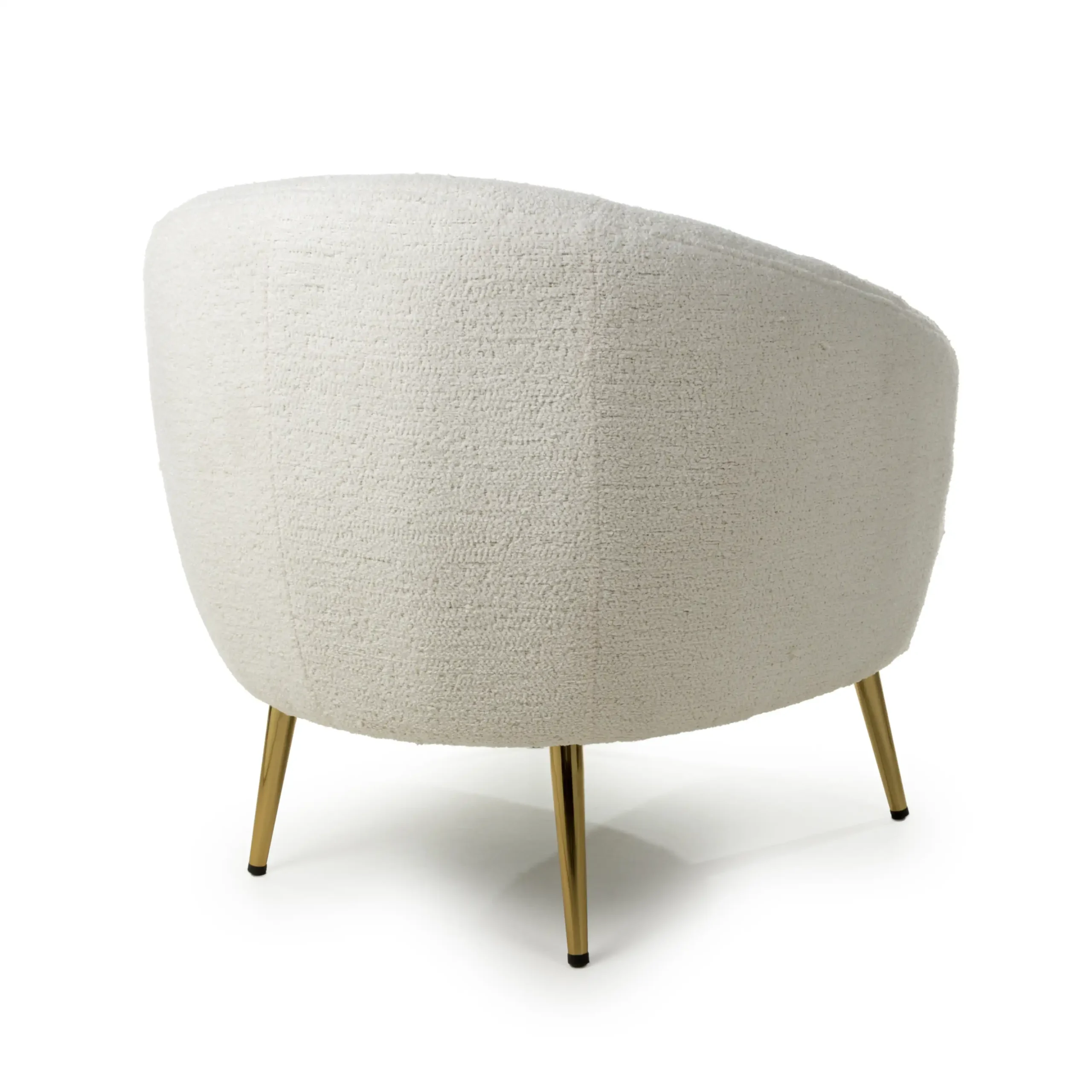 Lucia Boucle Vanilla White Tub Chair - Image 2