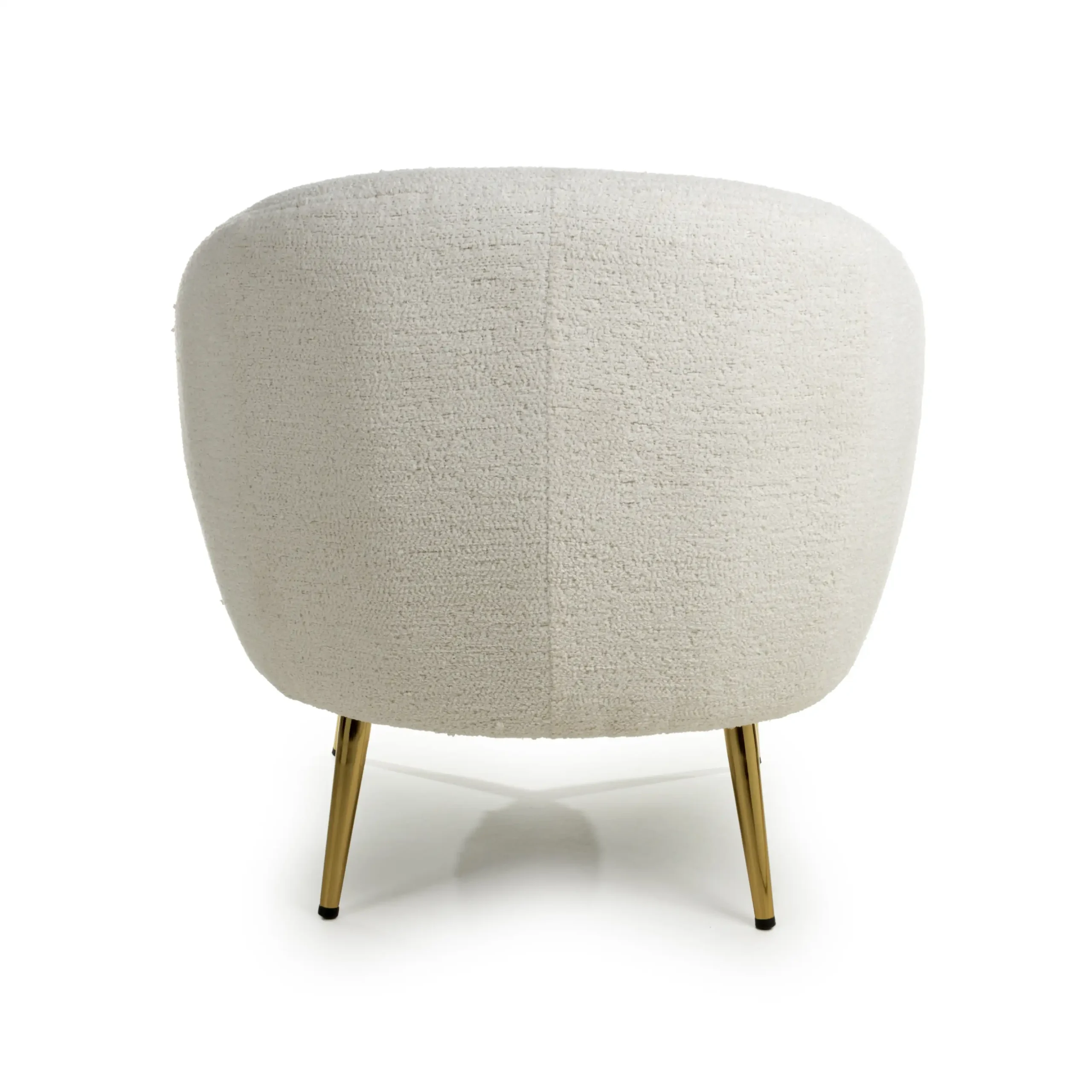 Lucia Boucle Vanilla White Tub Chair - Image 5
