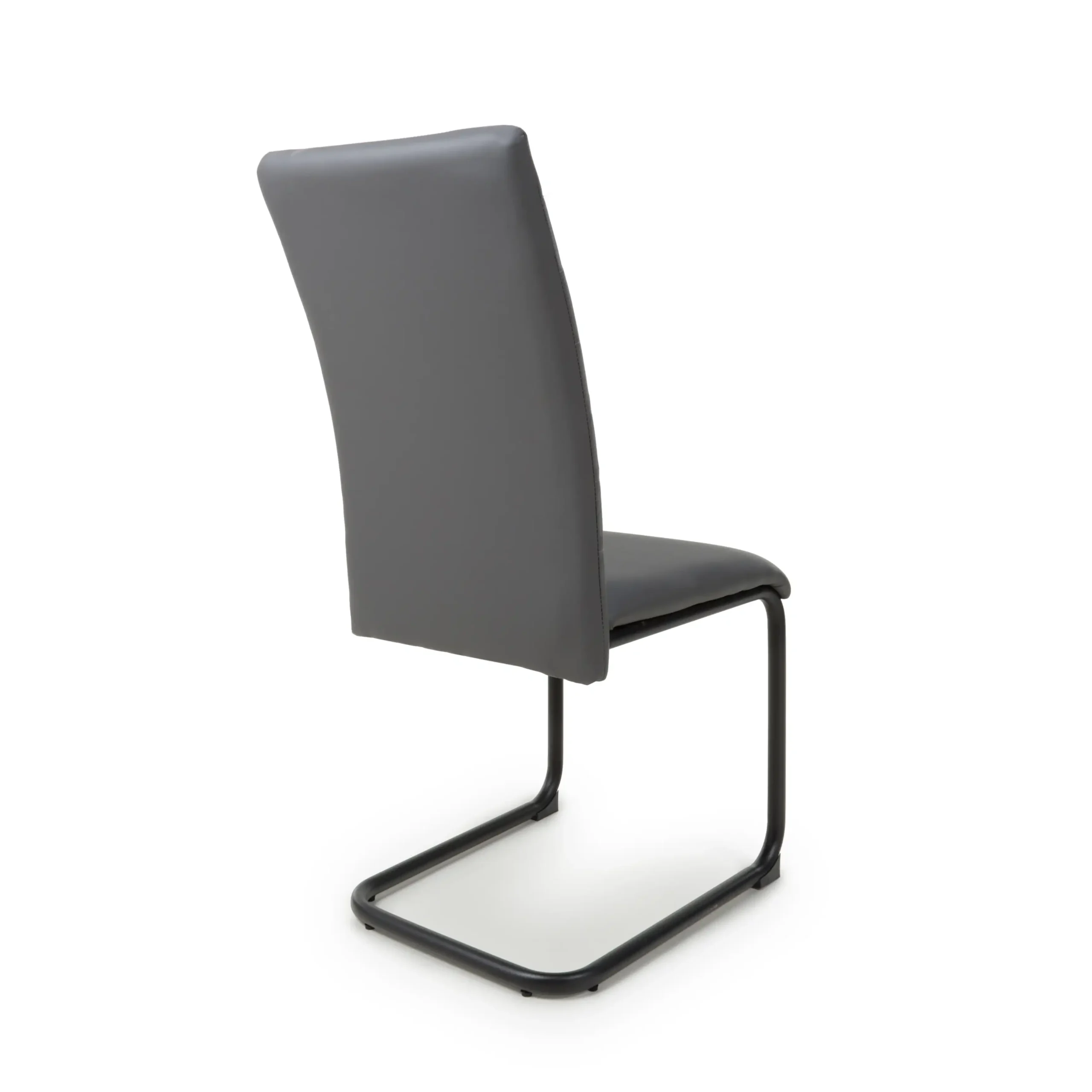 Carlisle Leather Effect Grey Dining Chair - Image 2