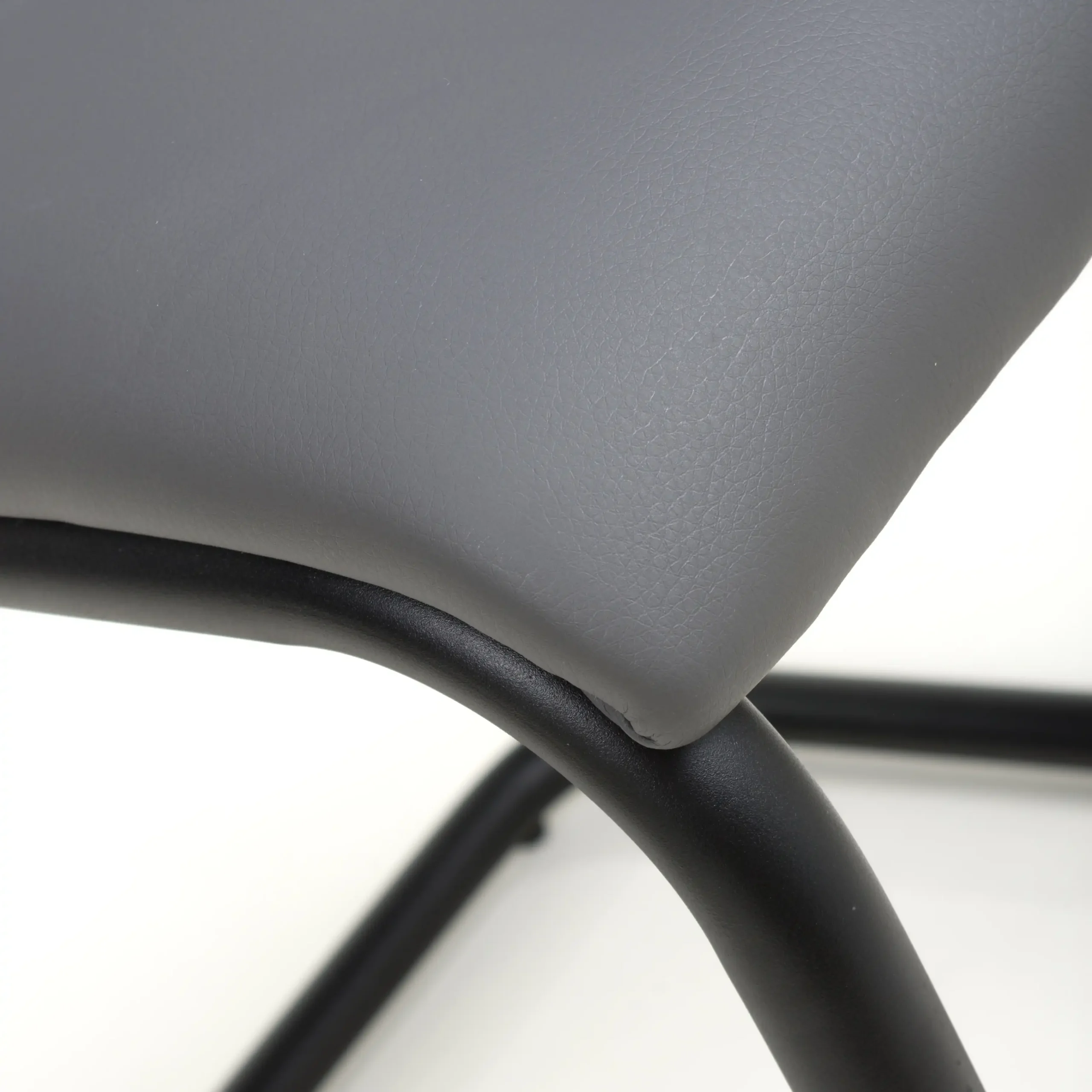 Carlisle Leather Effect Grey Dining Chair - Image 8