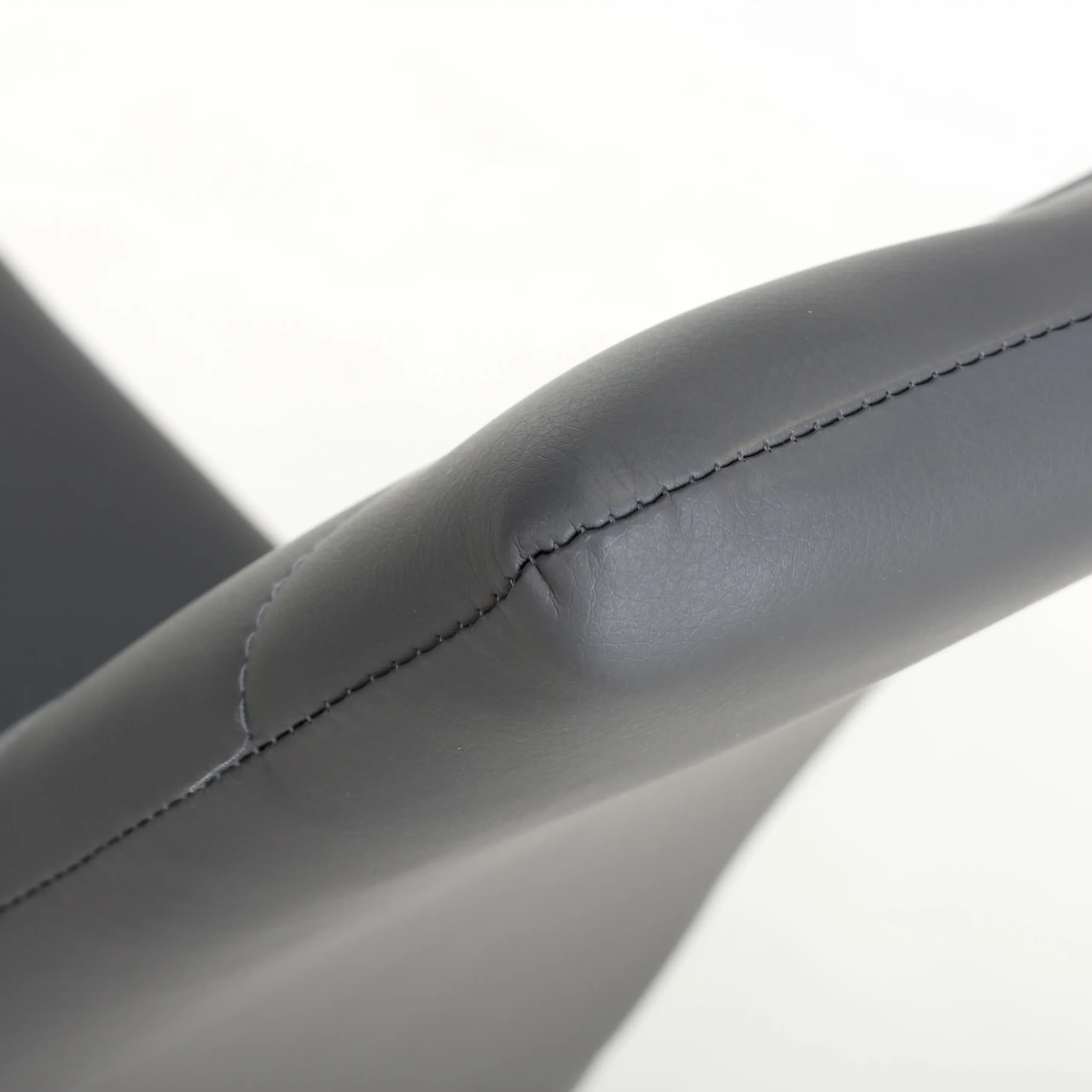 Carlisle Leather Effect Grey Dining Chair - Image 10