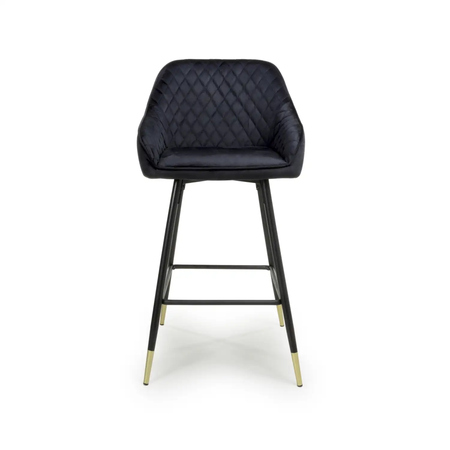 Savanna Brushed Velvet Black Bar Stool - Image 4