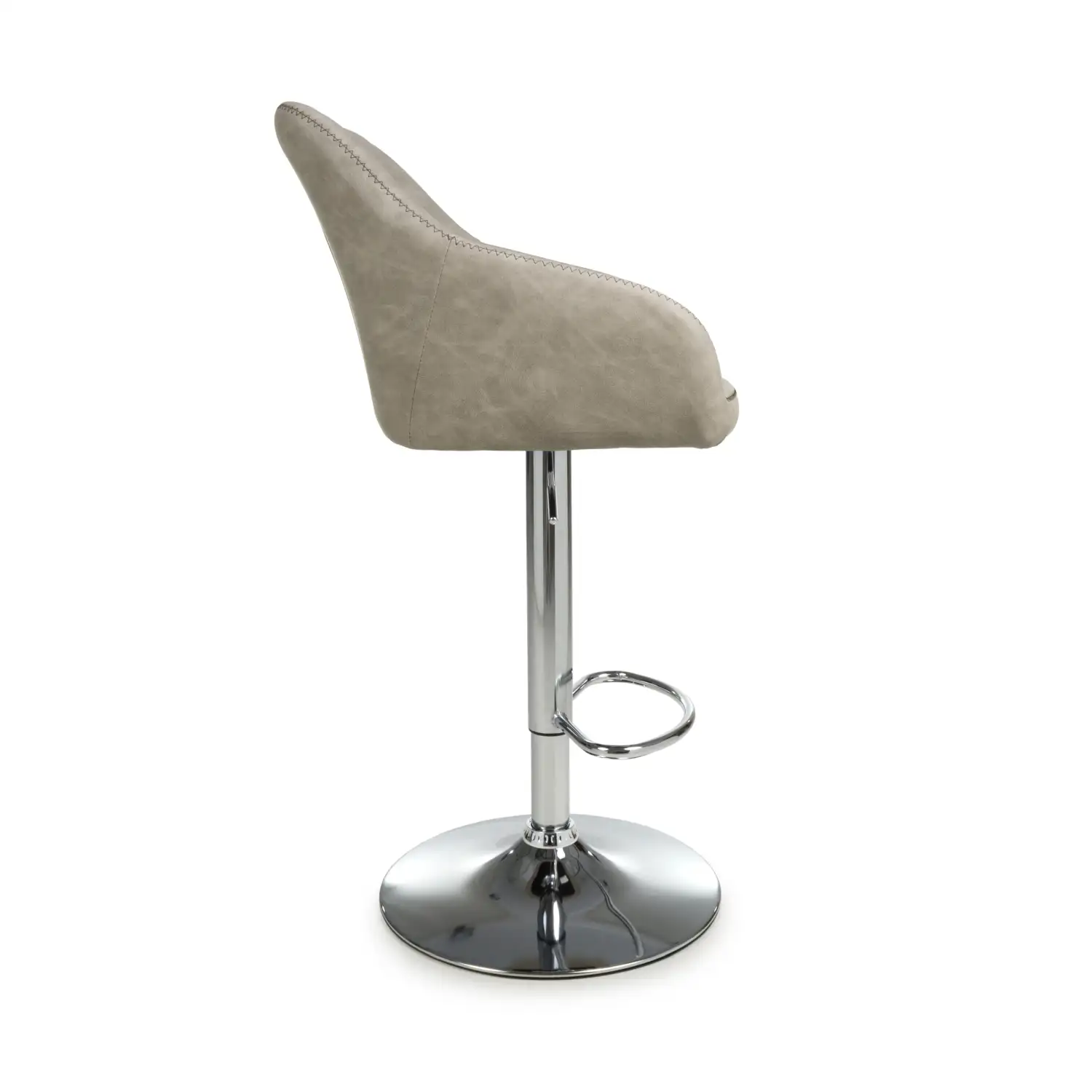 Serena Leather Effect Mink Bar Stool - Image 3