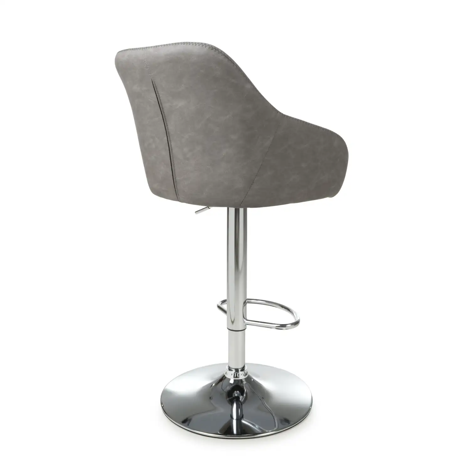 Serena Leather Effect Charcoal Bar Stool - Image 2