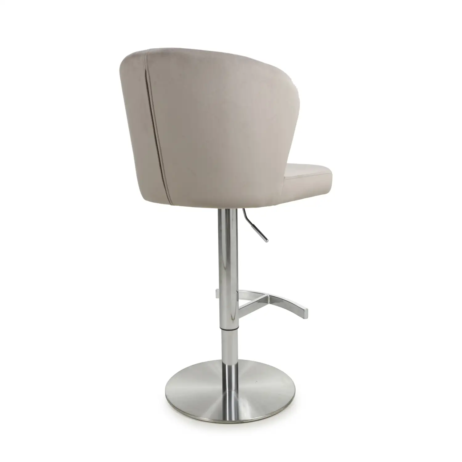 Sigma Brushed Velvet Mink Bar Stool - Image 2