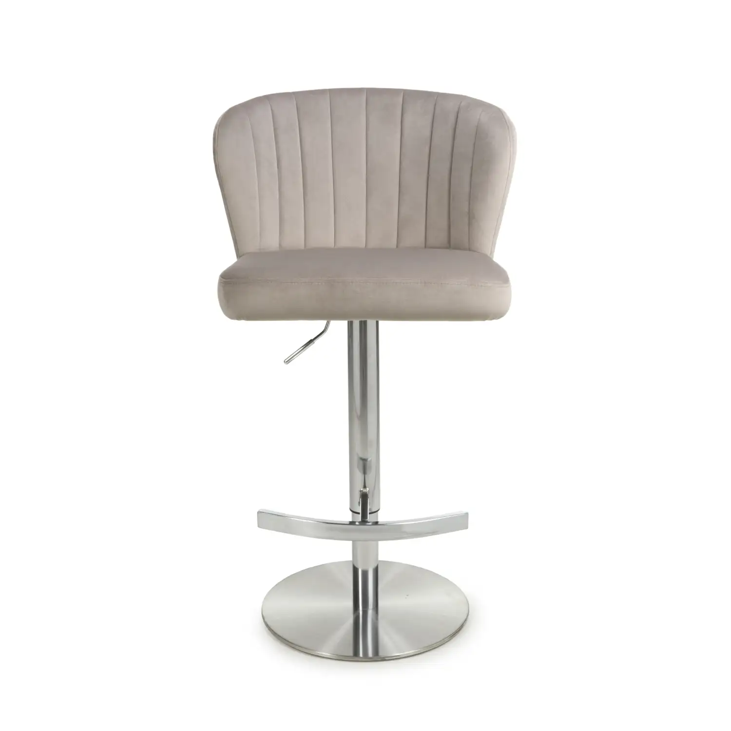 Sigma Brushed Velvet Mink Bar Stool - Image 4