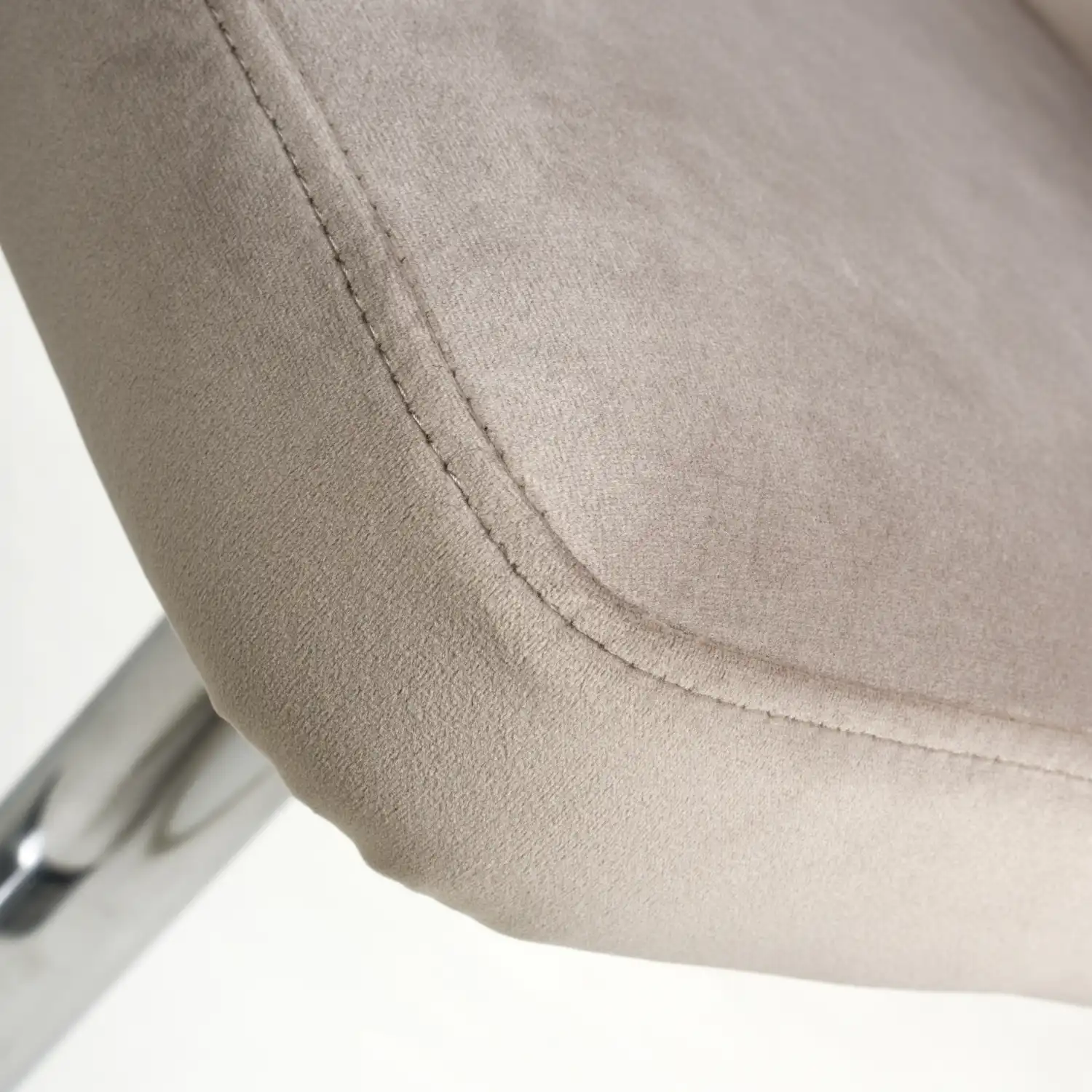 Sigma Brushed Velvet Mink Bar Stool - Image 6