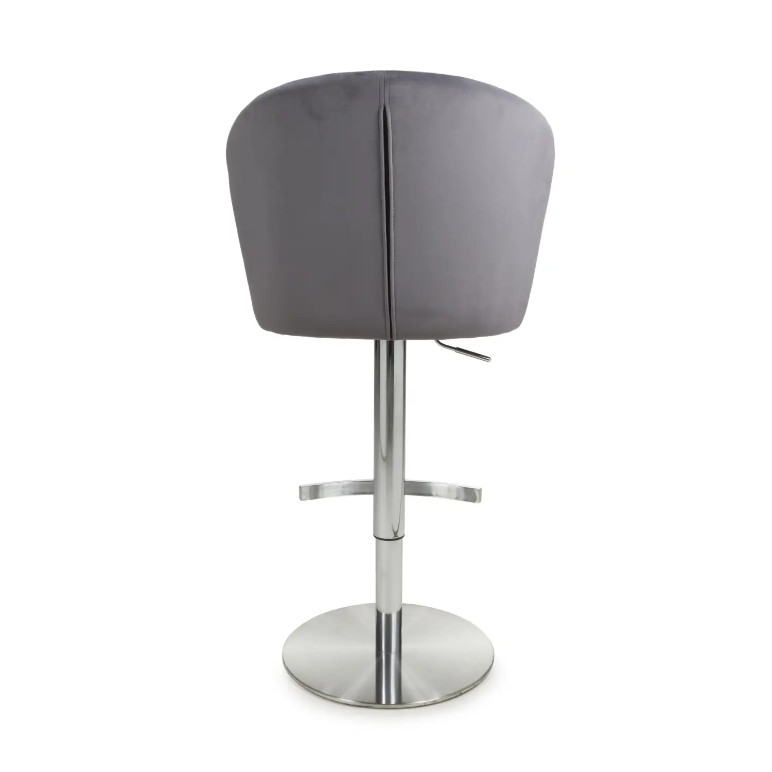 Sigma Brushed Velvet Grey Bar Stool - Image 5