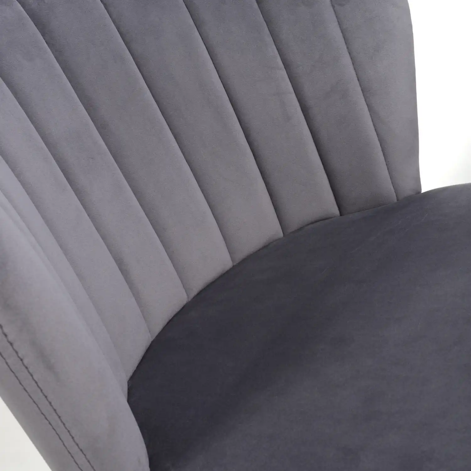 Sigma Brushed Velvet Grey Bar Stool - Image 6