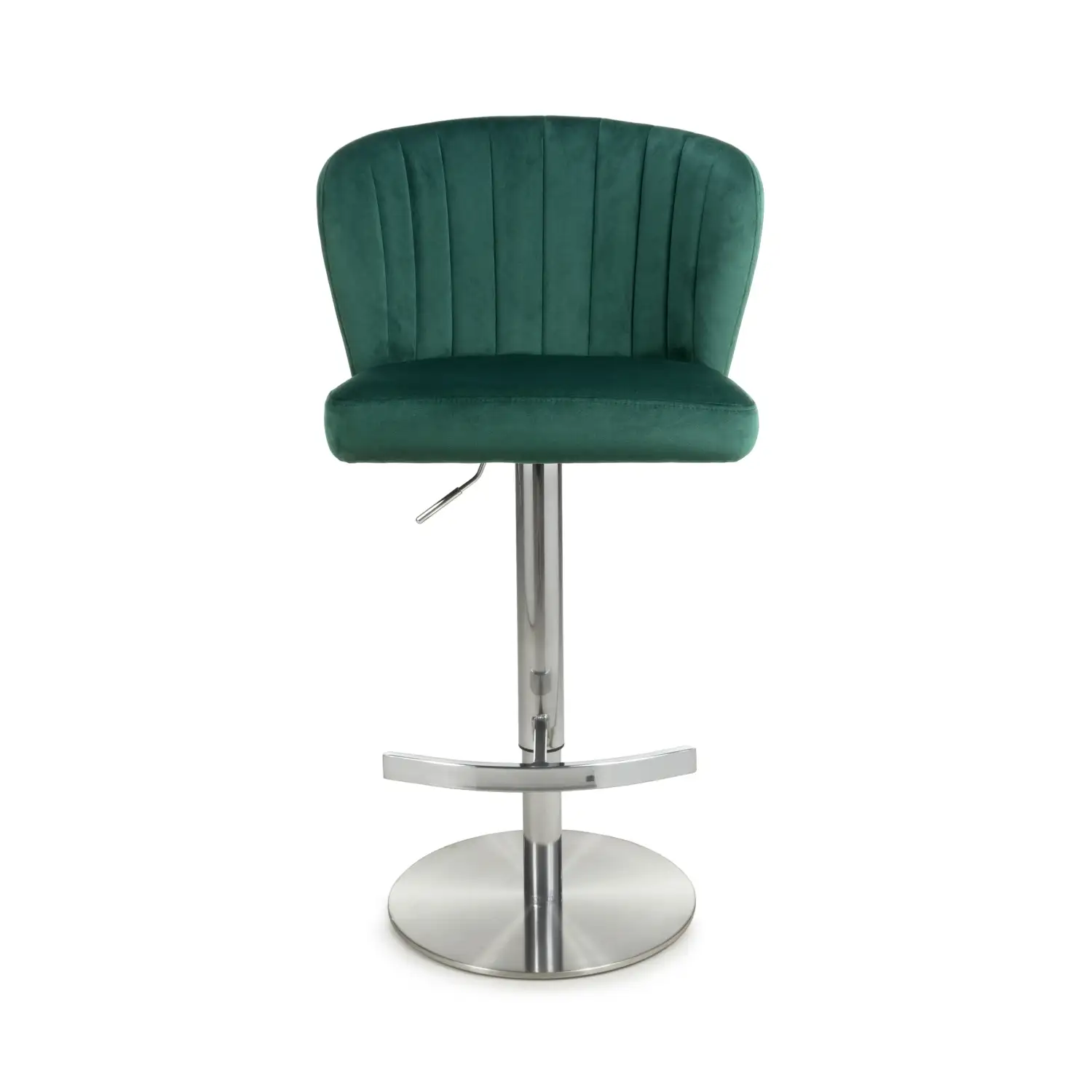 Sigma Brushed Velvet Green Bar Stool - Image 4
