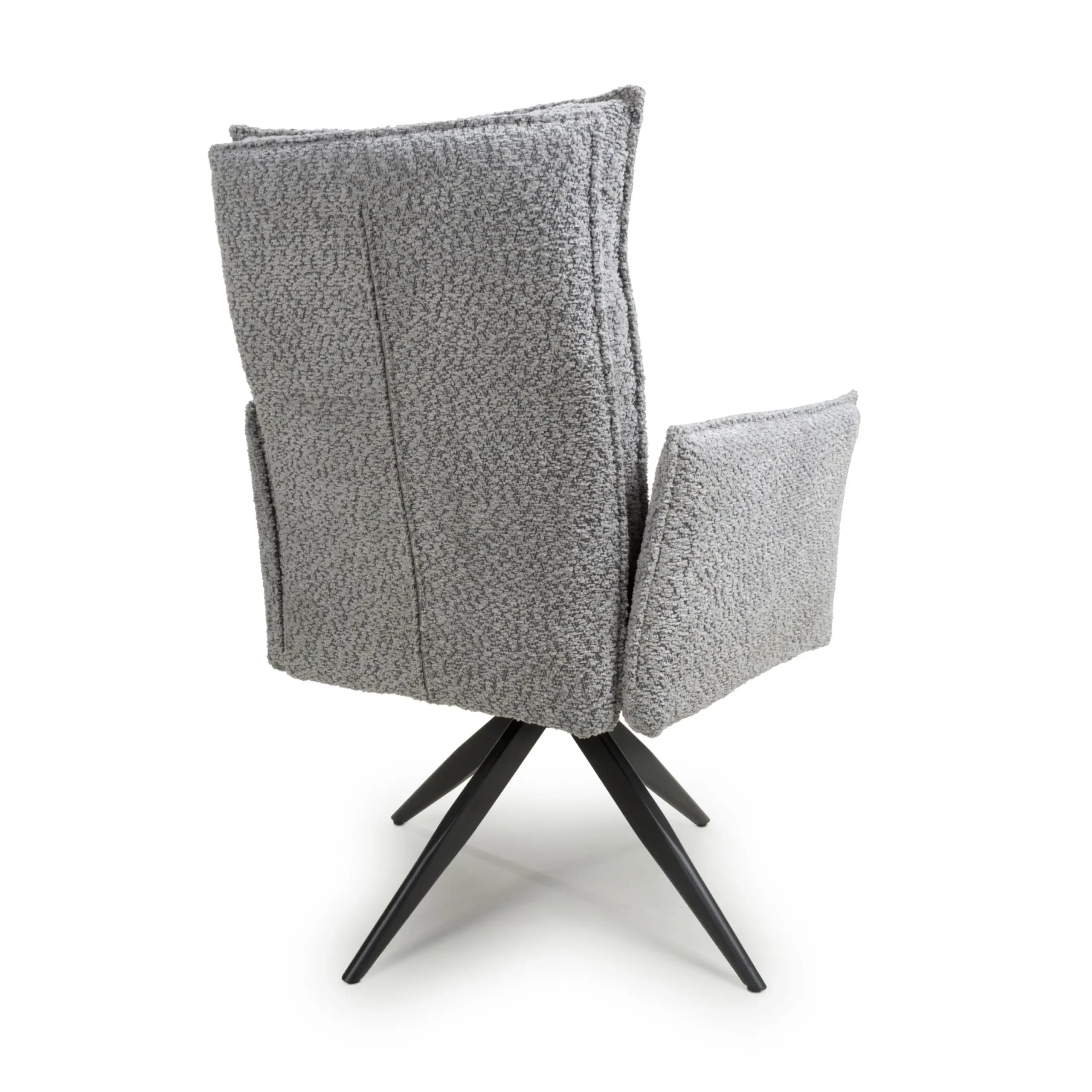 Brunswick Textured Chenille Effect Light Grey Swivel Chair - Image 2