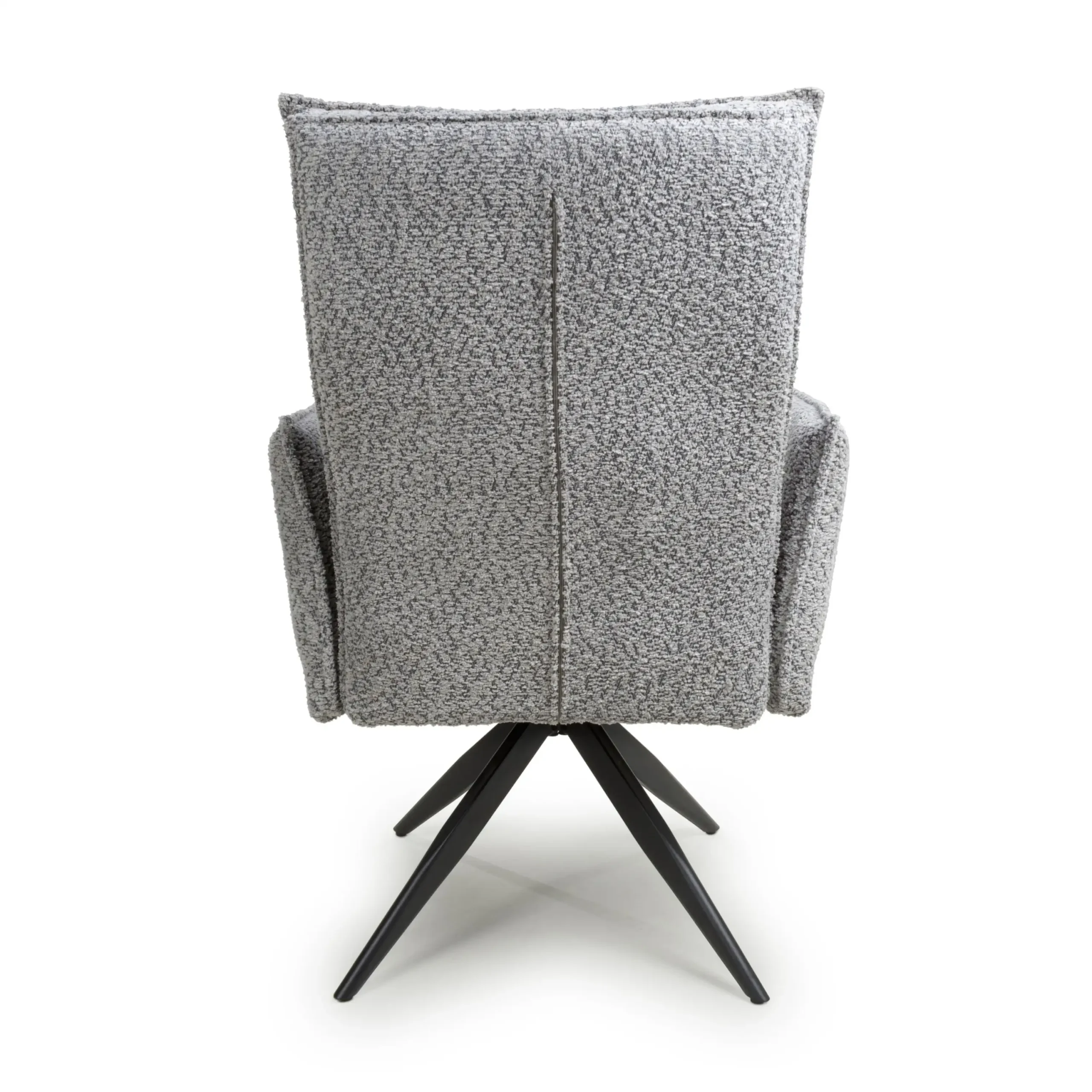 Brunswick Textured Chenille Effect Light Grey Swivel Chair - Image 5