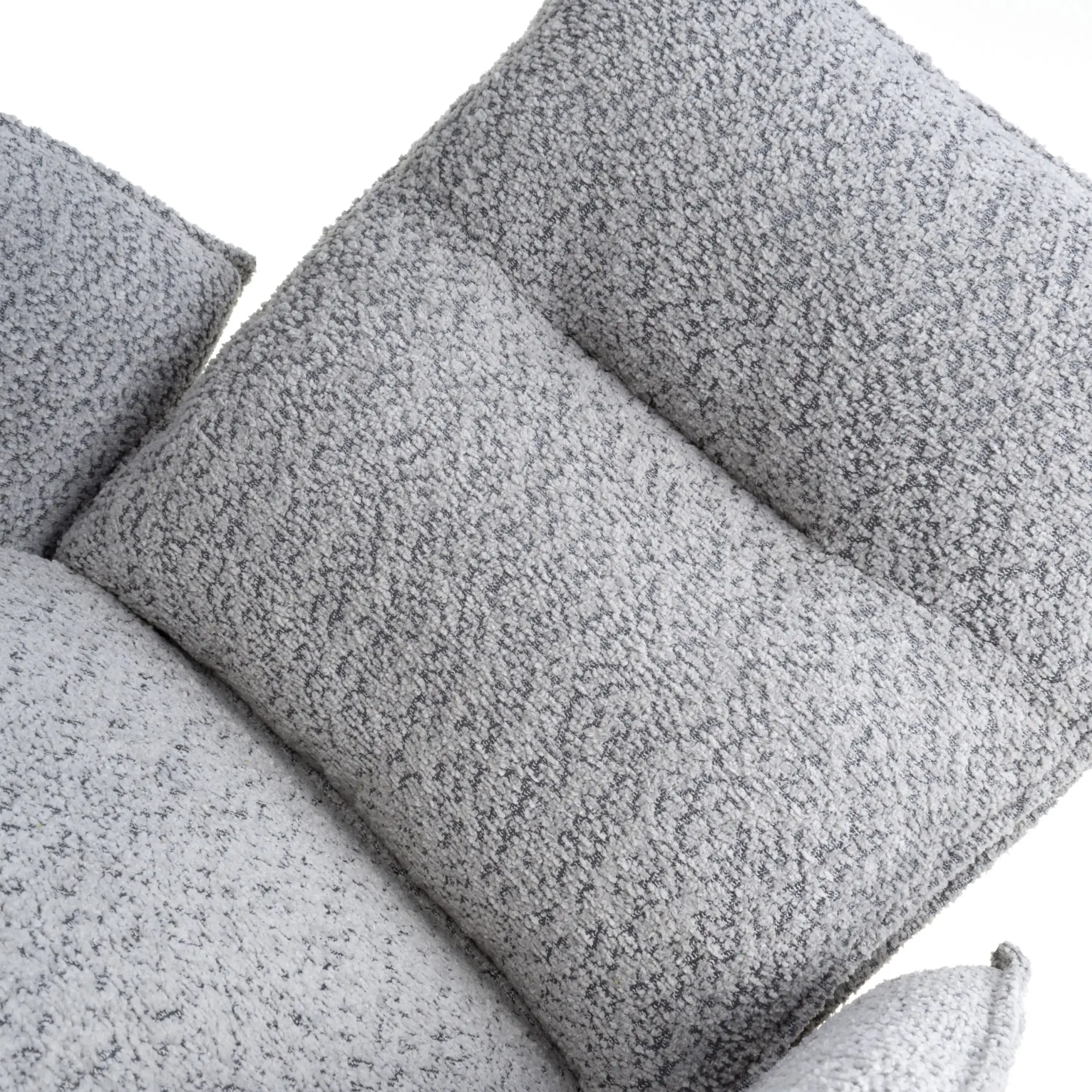 Brunswick Textured Chenille Effect Light Grey Swivel Chair - Image 7