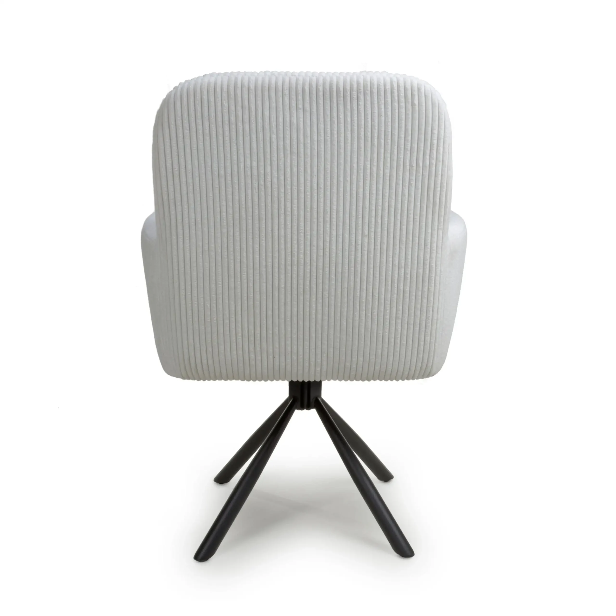 Cassidy Corduroy White Swivel Chair - Image 5