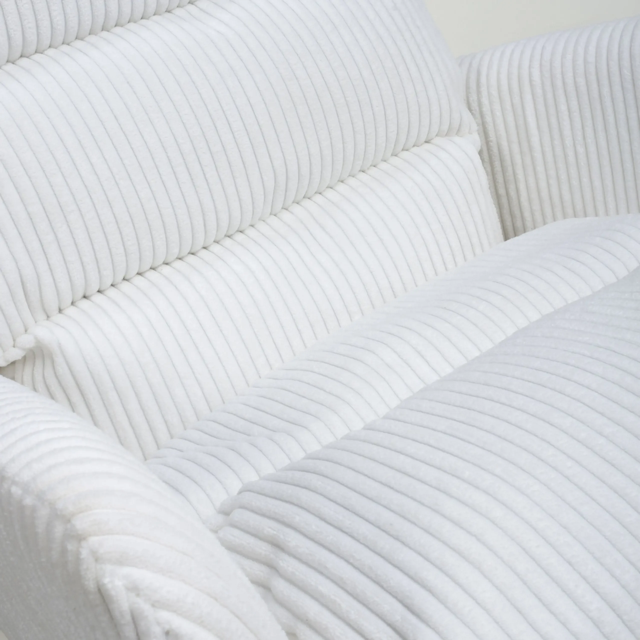 Cassidy Corduroy White Swivel Chair - Image 7